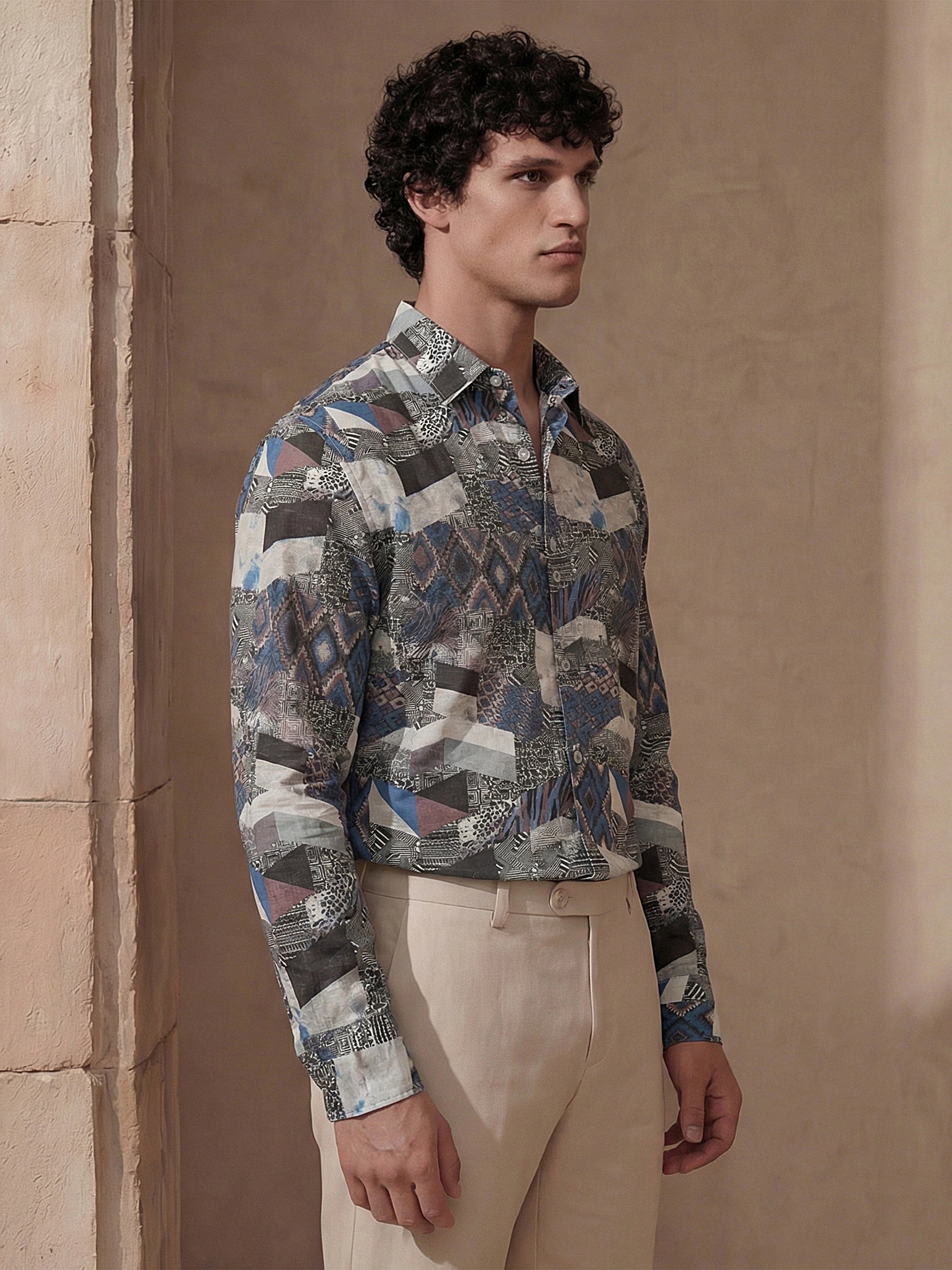 Highlander Men Multi Printed Slim Fit Casual Shirt - Multi - Image 4