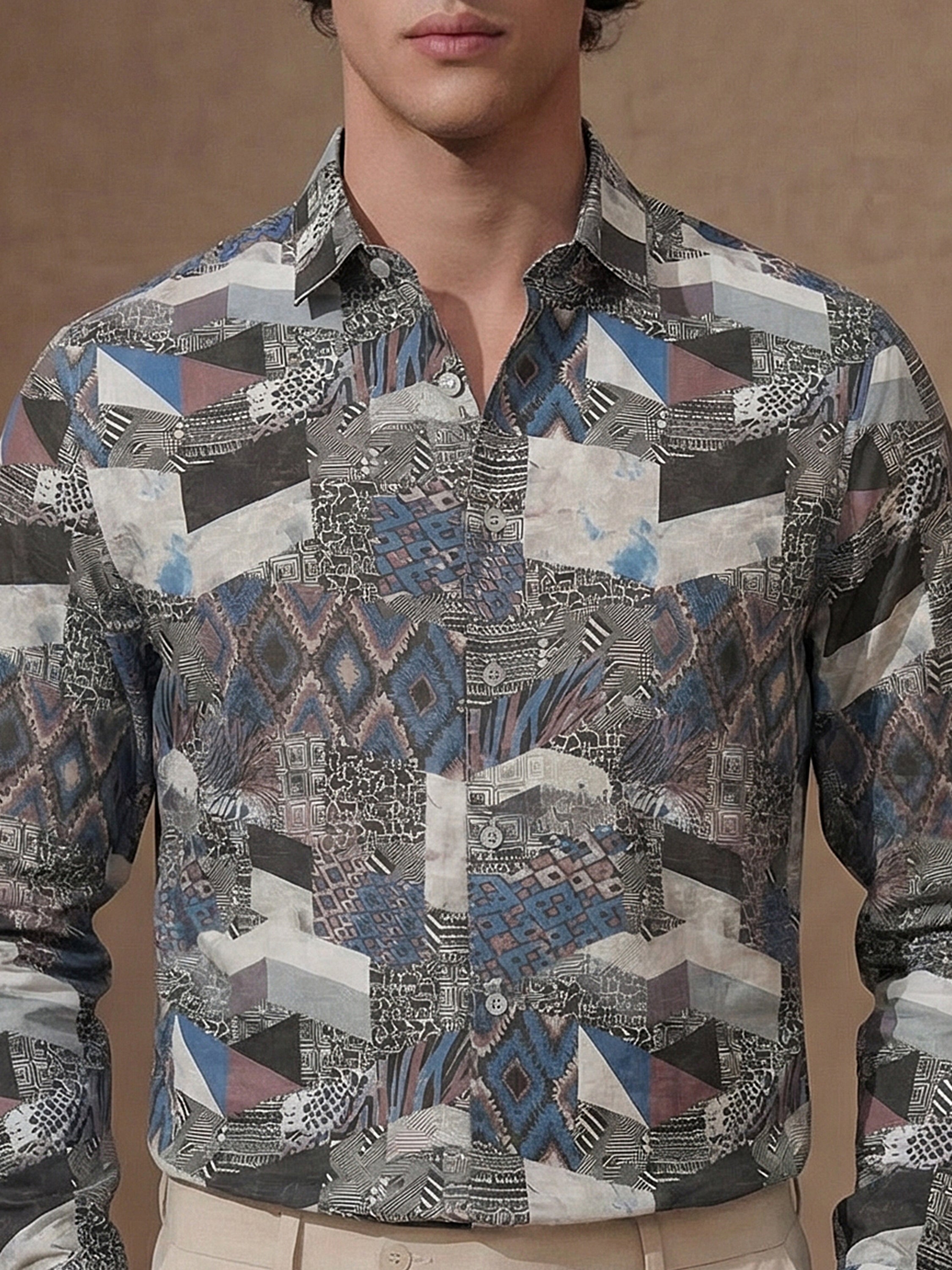 Highlander Men Multi Printed Slim Fit Casual Shirt - Multi - Image 6