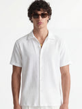 Highlander Men White Self Design Relaxed Fit Casual Shirt - White - Image 1