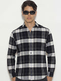 Highlander Men Black Checked Regular Fit Casual Shirt - Black - Image 1