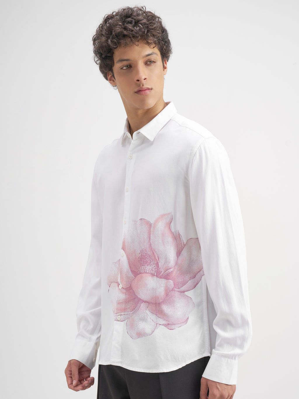 Highlander Men White Printed Regular Fit Casual Shirt - White - Image 4