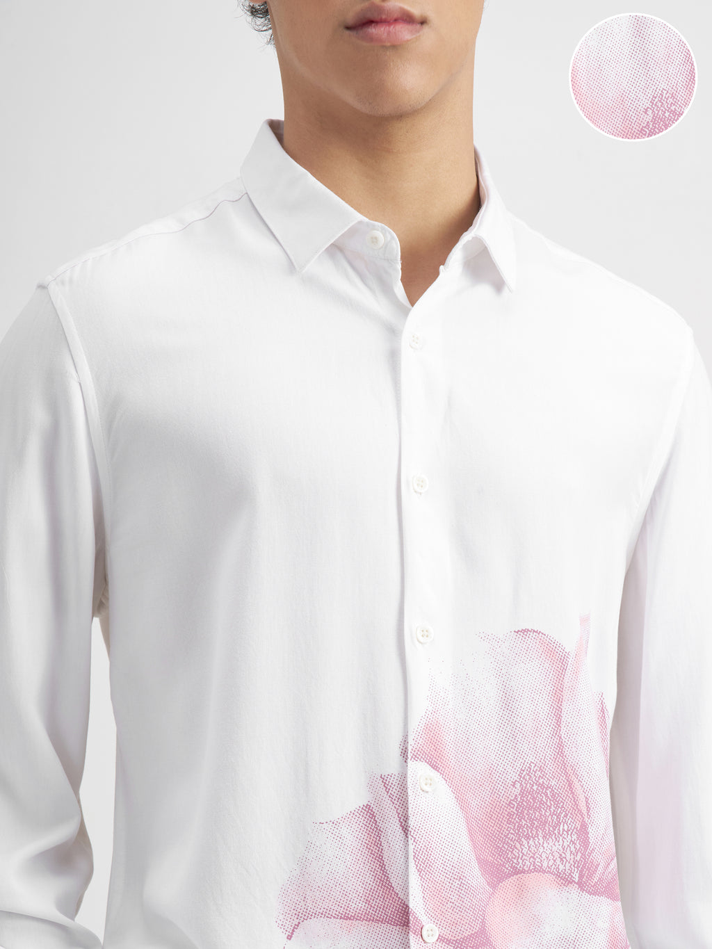 Highlander Men White Printed Regular Fit Casual Shirt - White - Image 5