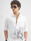Highlander Men White Printed Regular Fit Casual Shirt - White - Image 1