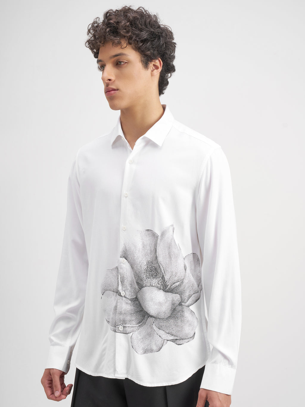 Highlander Men White Printed Regular Fit Casual Shirt - White - Image 4