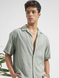 Highlander Men Green Checked Relaxed Fit Casual Shirt