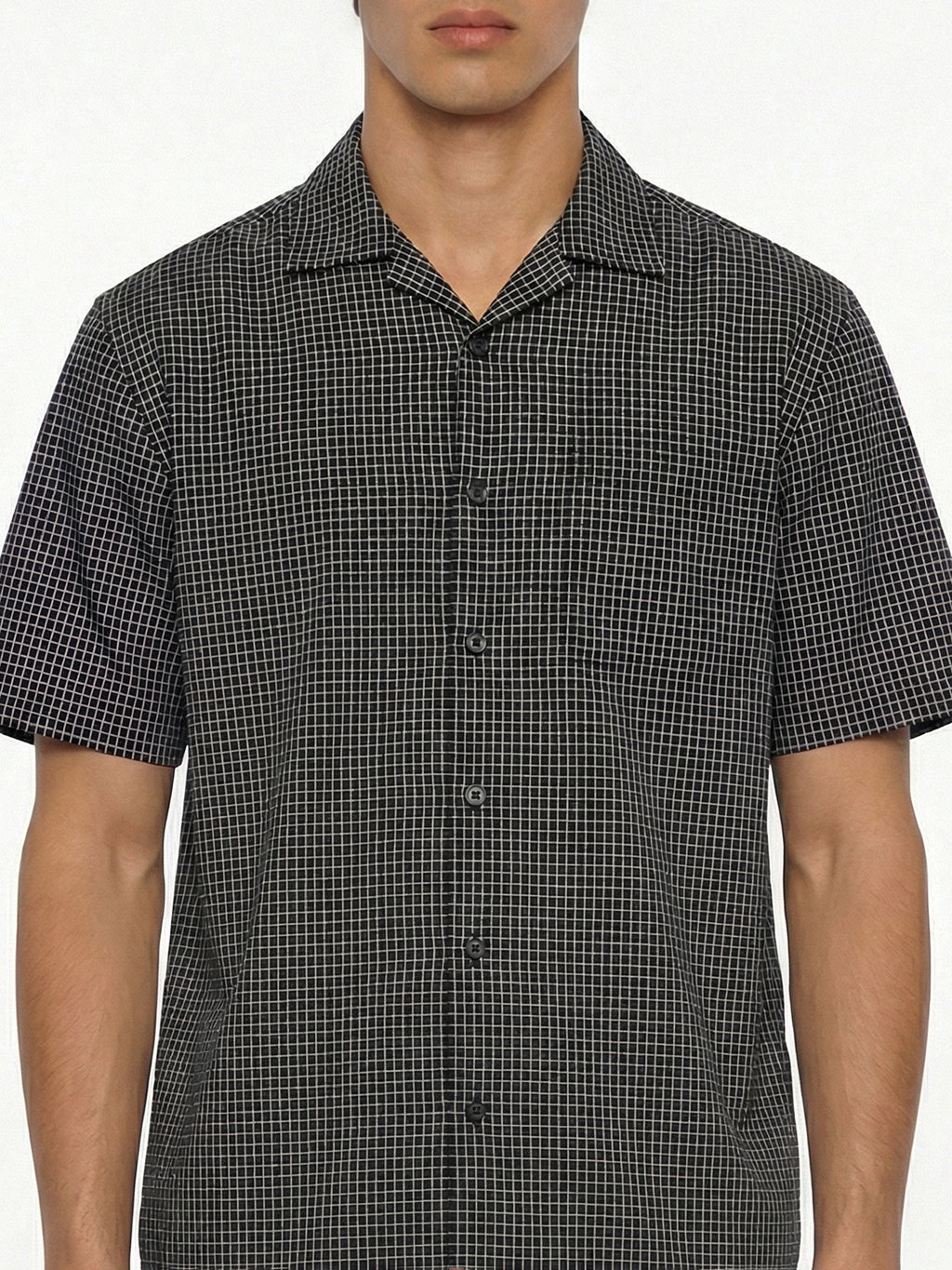 Highlander Men Black Checked Boxy Fit Casual Shirt - Black - Image 6