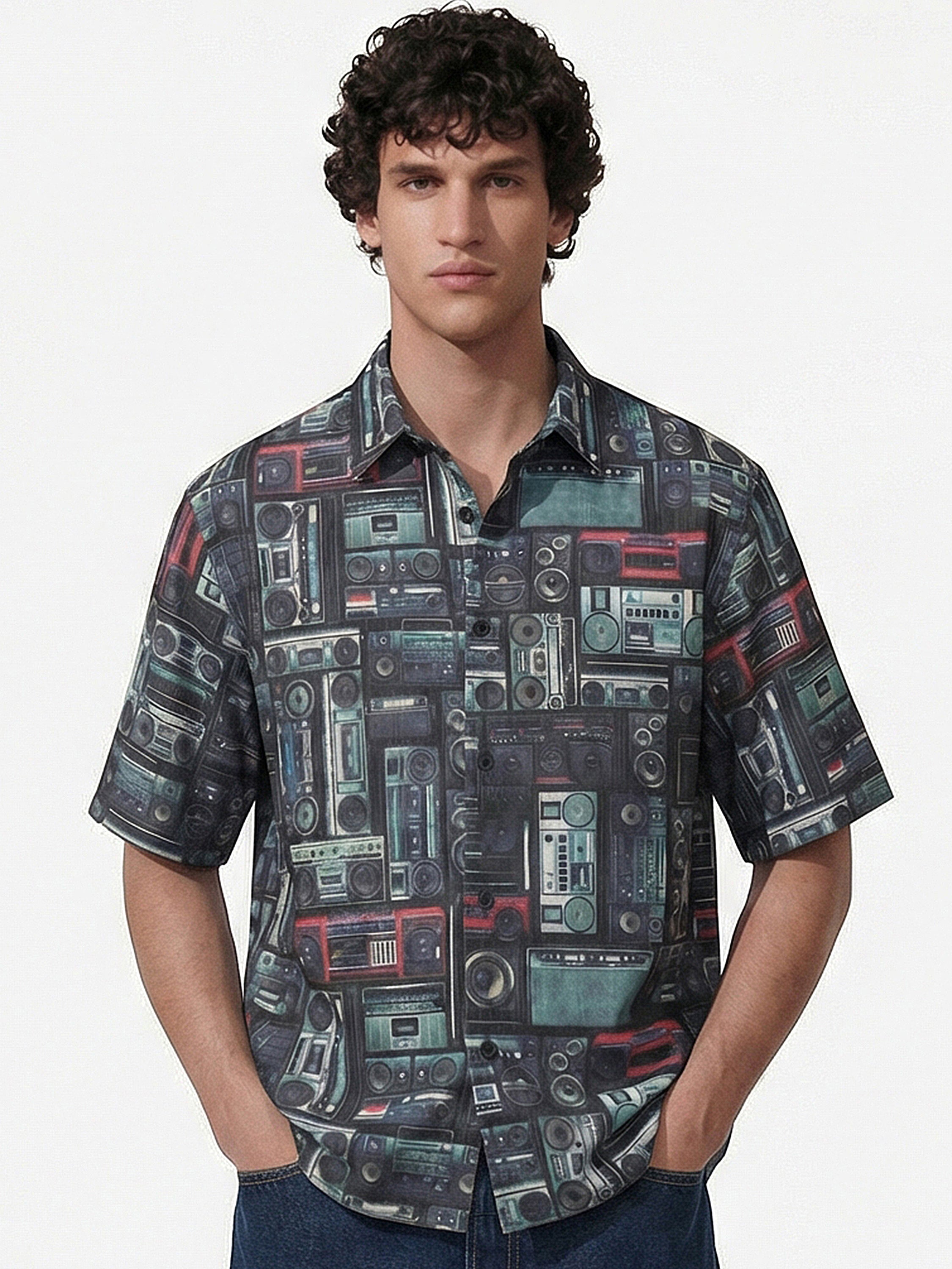Highlander Men Multi Printed Boxy Fit Casual Shirt - Multi - Image 1