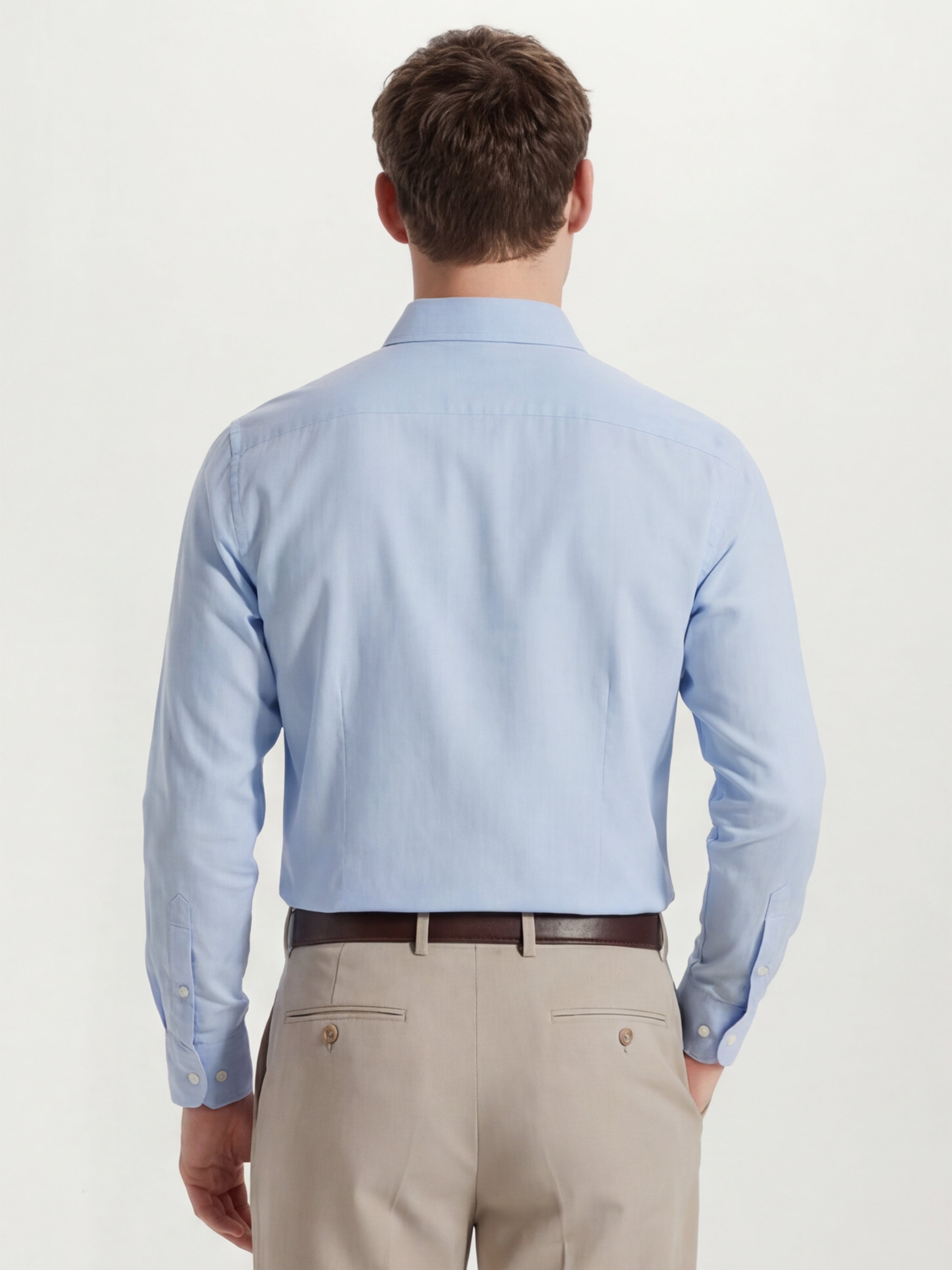Highlander Men Blue Solid Slim Fit Casual Shirt - Blue - Image 3