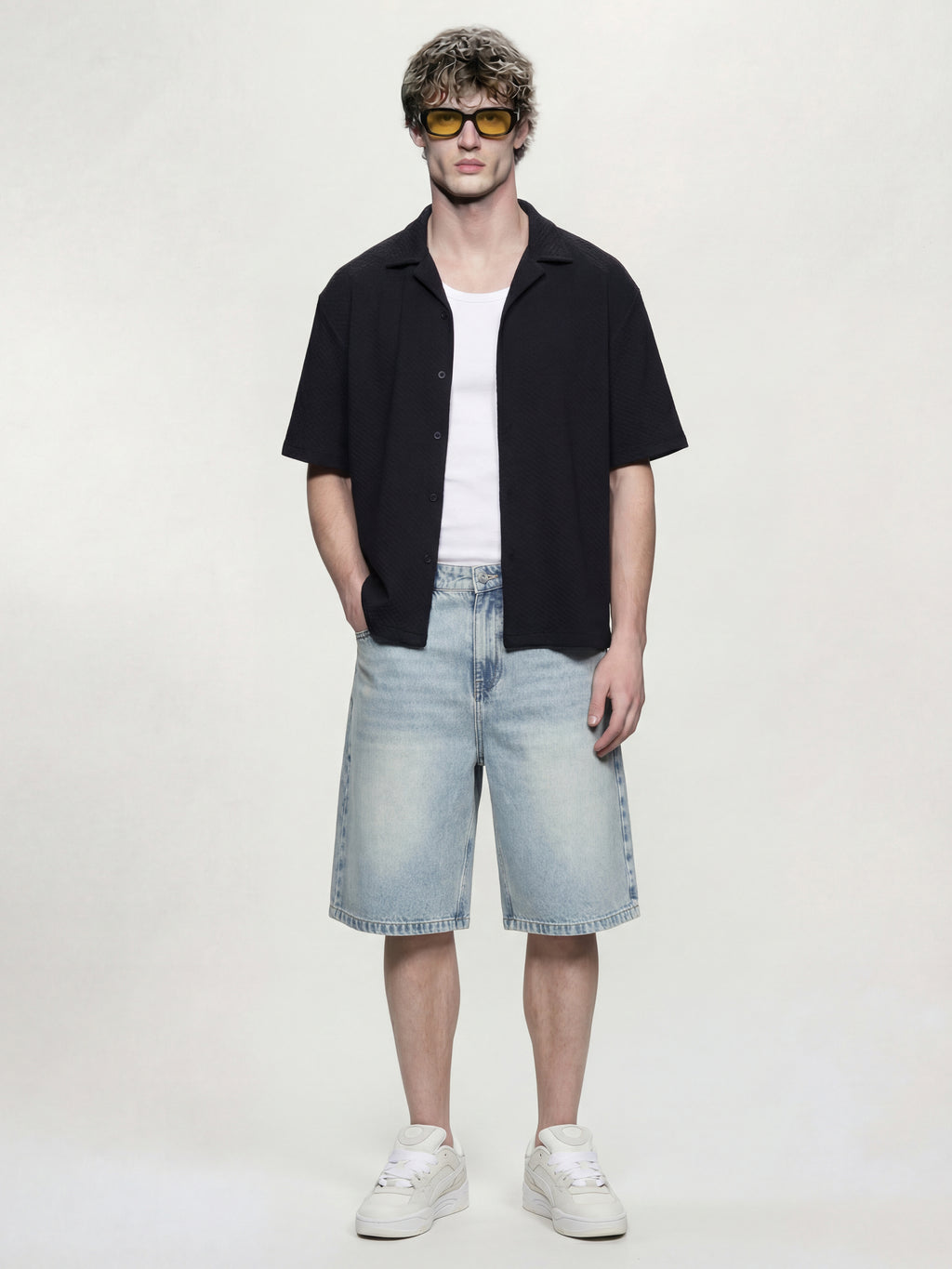 Highlander Men Black Solid Boxy Fit Casual Shirt - Black - Image 2