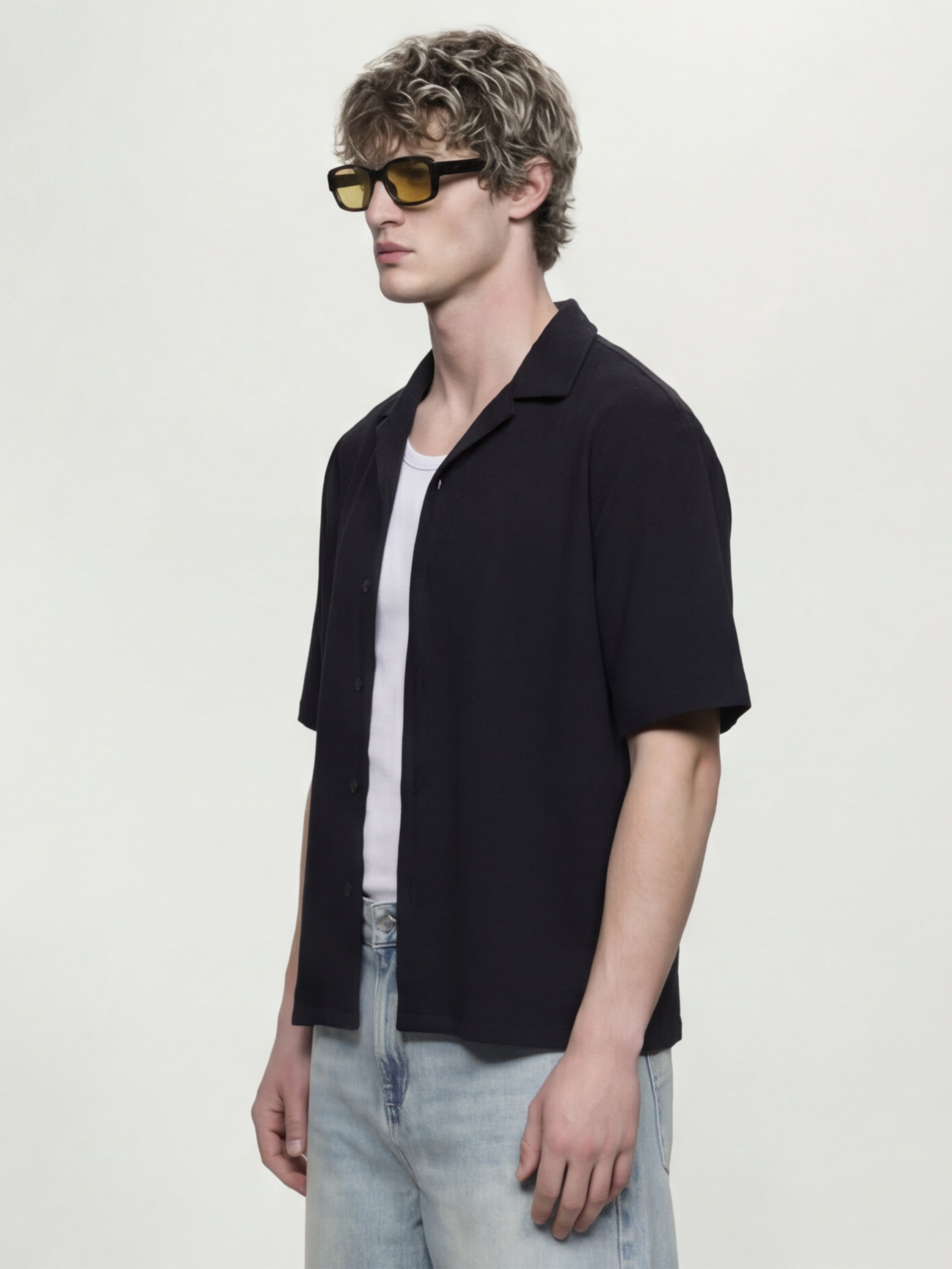 Highlander Men Black Solid Boxy Fit Casual Shirt - Black - Image 4