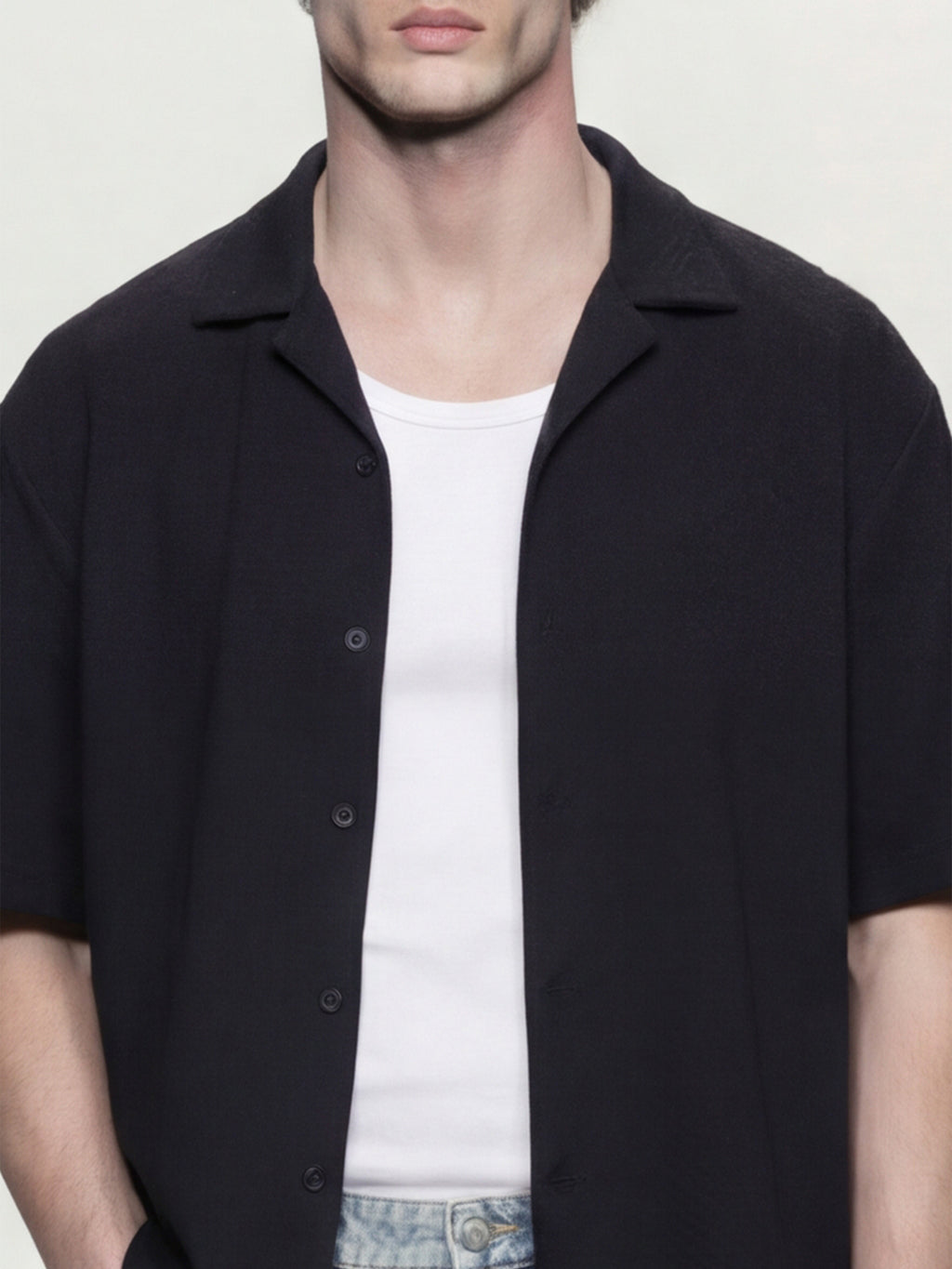 Highlander Men Black Solid Boxy Fit Casual Shirt - Black - Image 5