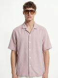 Highlander Men Pink Self Design Boxy Fit Casual Shirt - Pink - Image 1