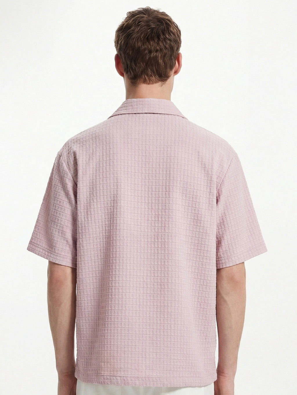 Highlander Men Pink Self Design Boxy Fit Casual Shirt - Pink - Image 3