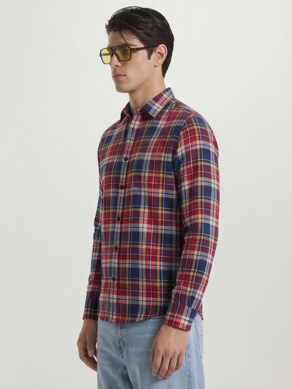 Highlander Men Multi Checked Slim Fit Casual Shirt - Multi - Image 4