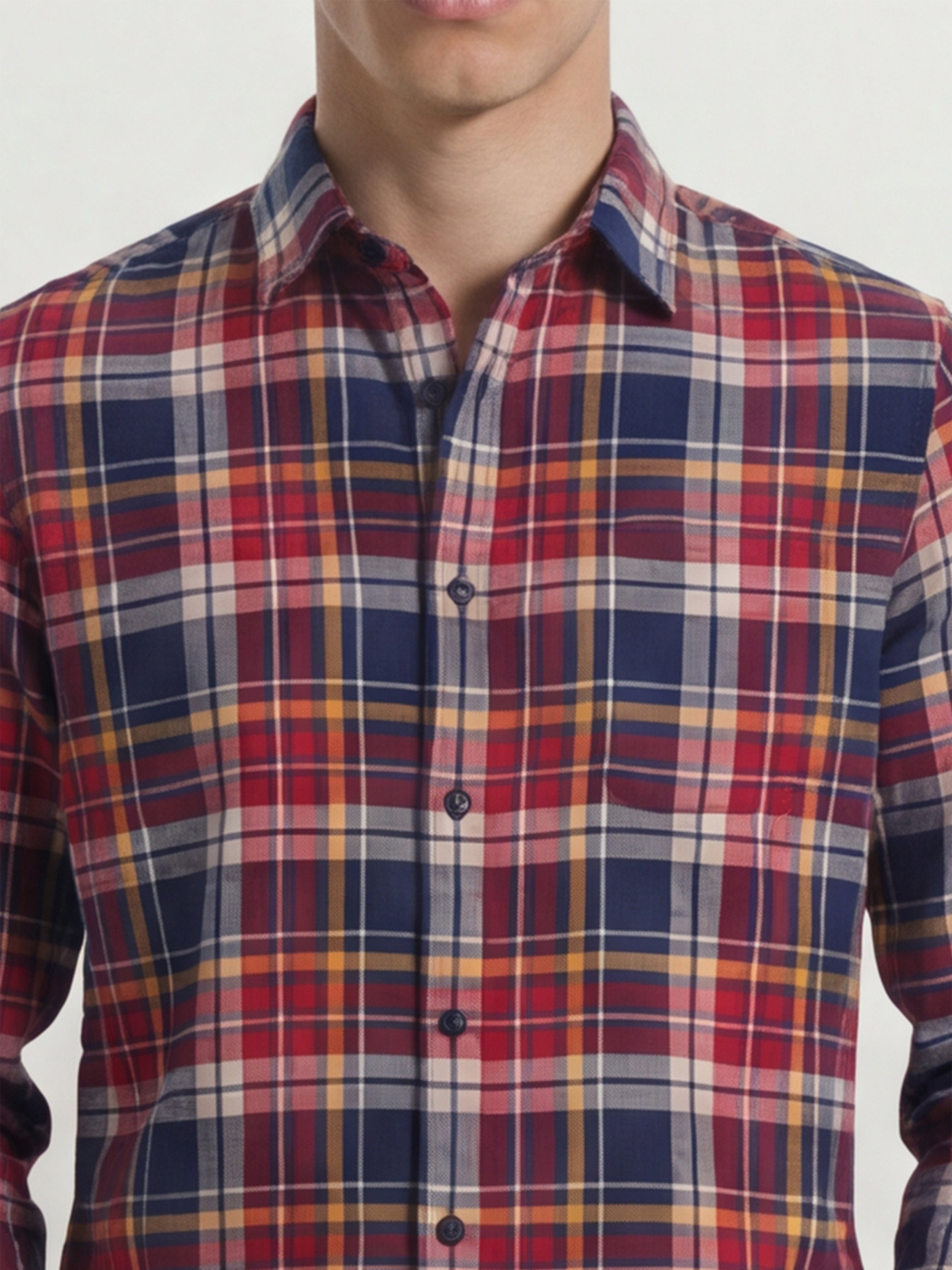 Highlander Men Multi Checked Slim Fit Casual Shirt - Multi - Image 5
