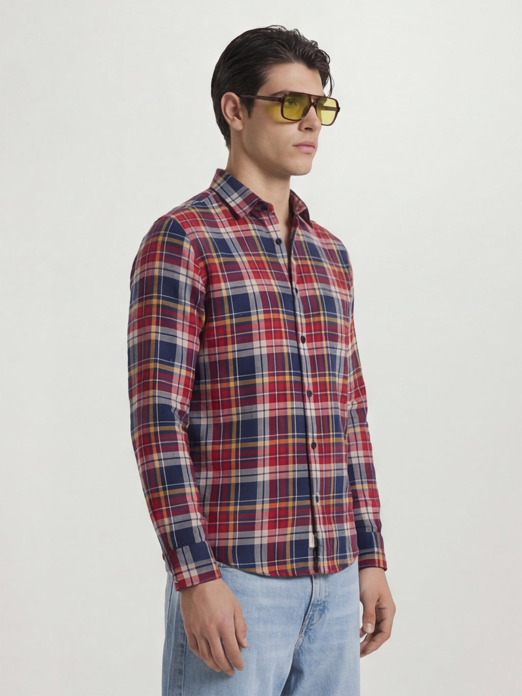 Highlander Men Multi Checked Slim Fit Casual Shirt - Multi - Image 6