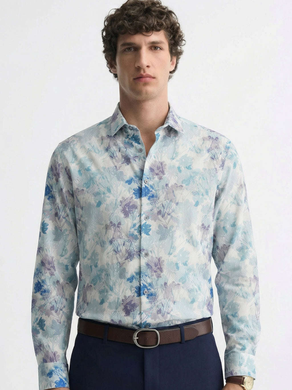 Highlander Men Multi Printed Slim Fit Casual Shirt - Multi - Image 1