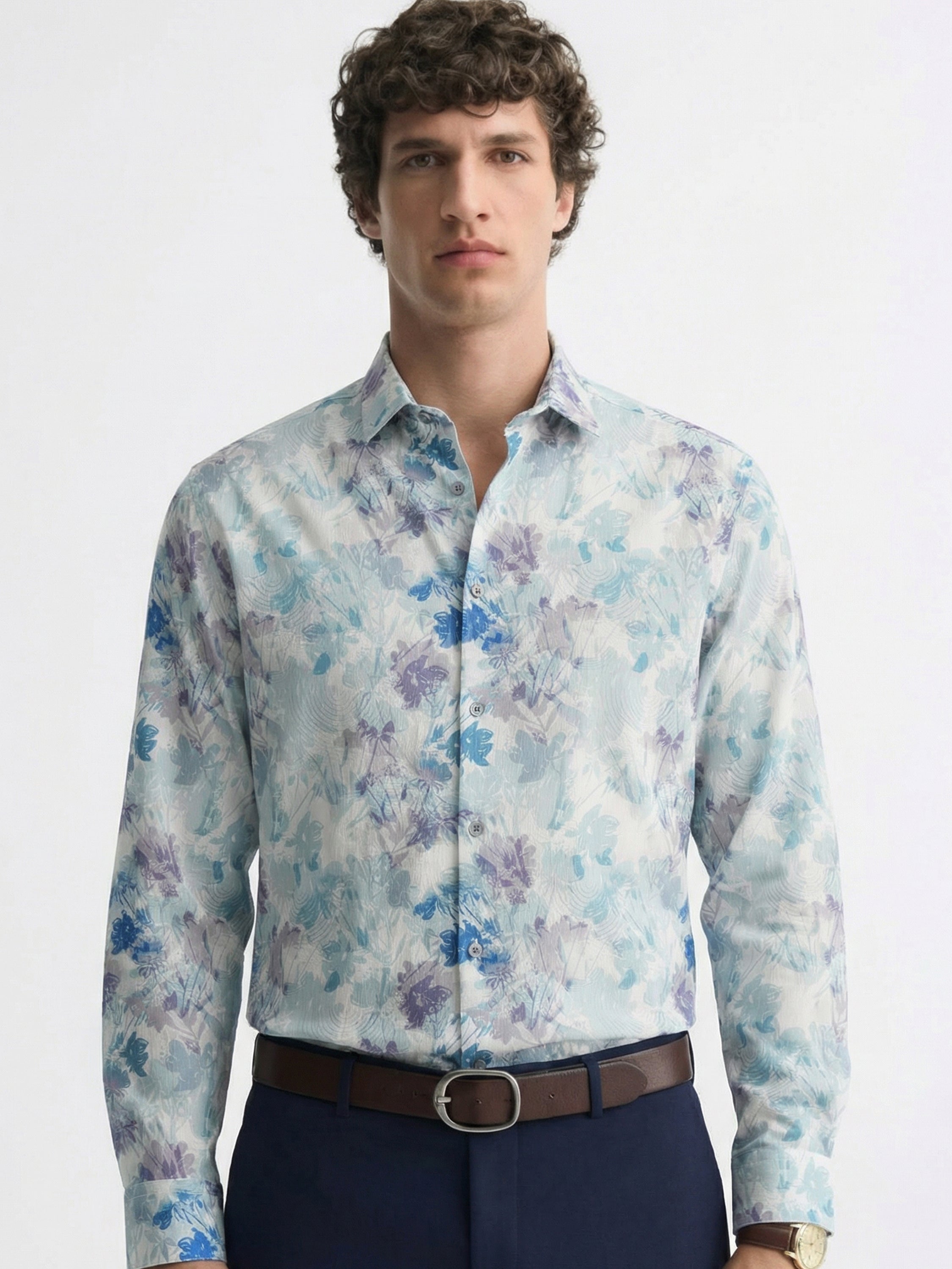 Highlander Men Multi Printed Slim Fit Casual Shirt - Multi - Image 1