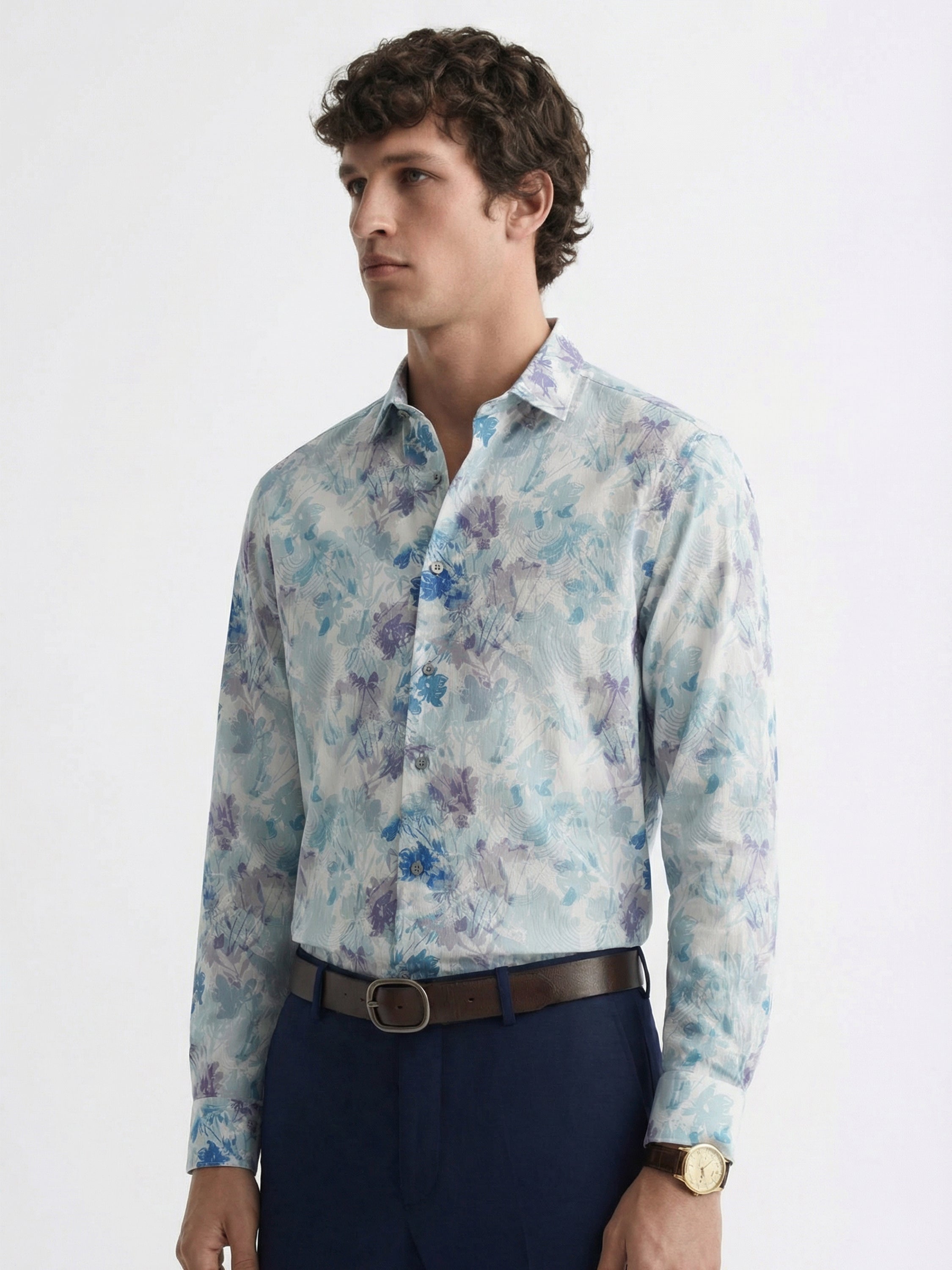 Highlander Men Multi Printed Slim Fit Casual Shirt - Multi - Image 4