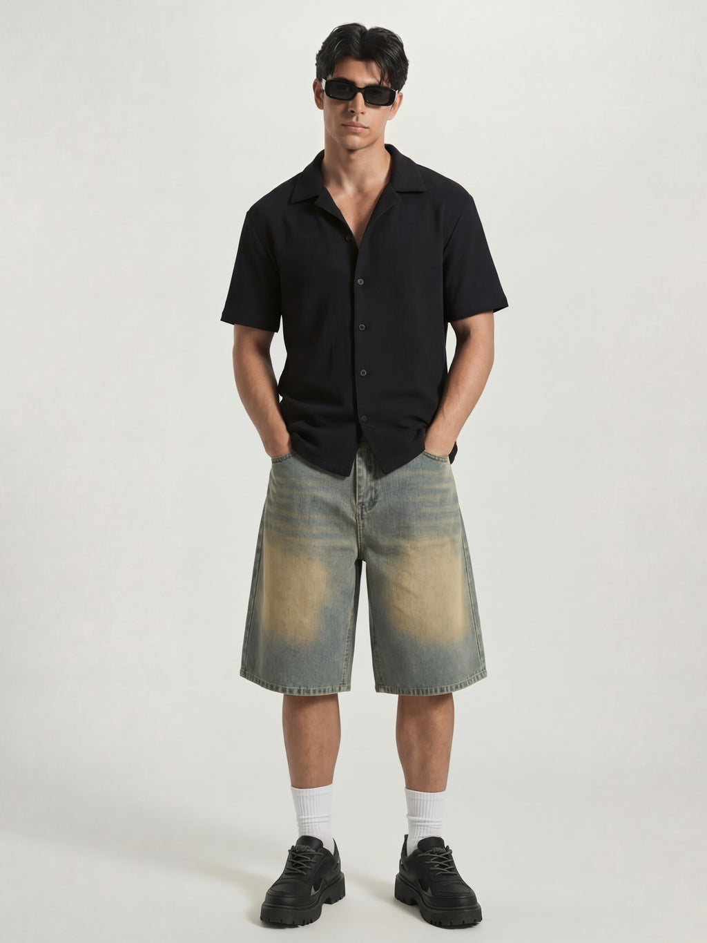 Highlander Men Black Solid Relaxed Fit Casual Shirt - Black - Image 2