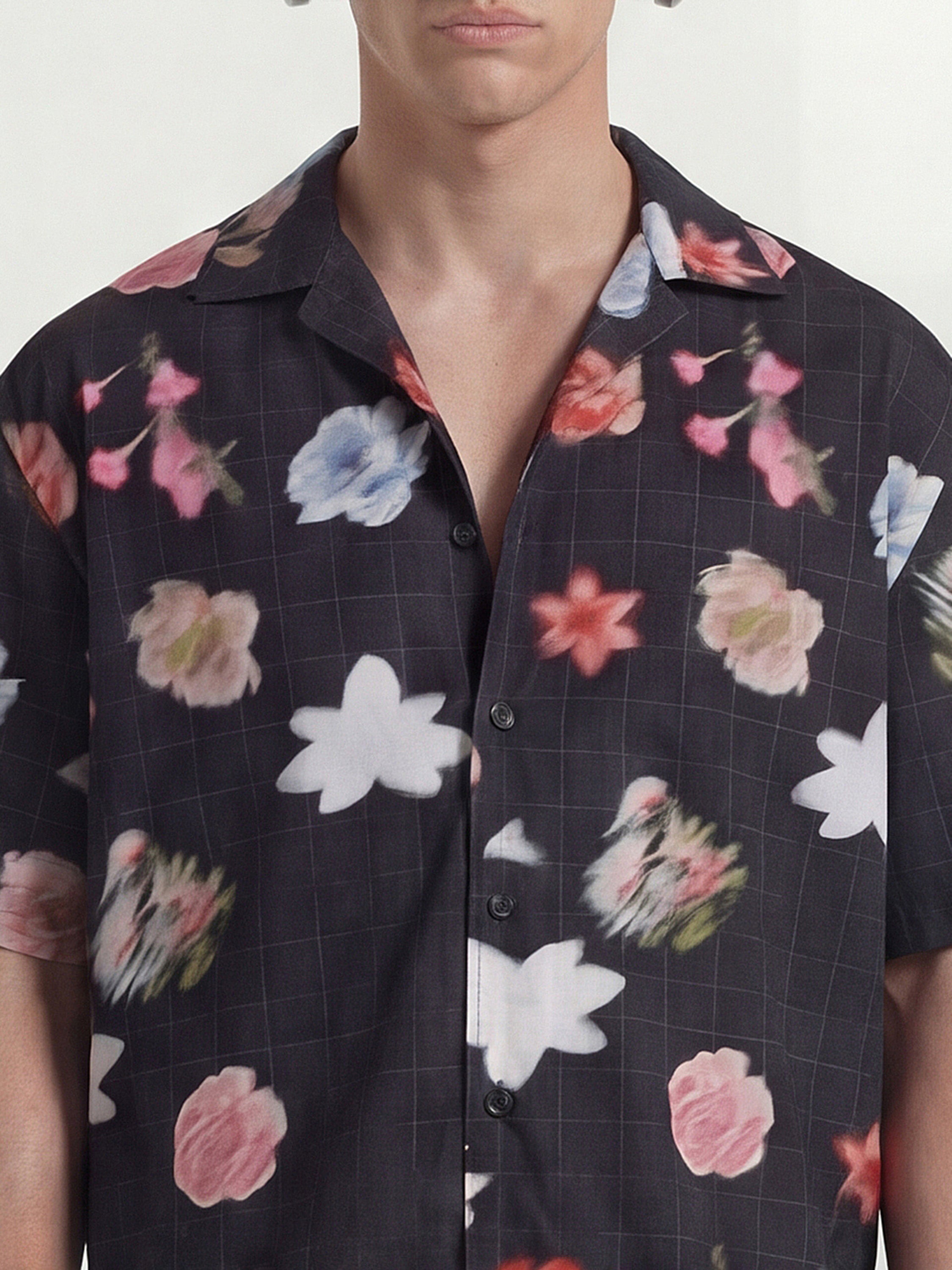 Highlander Men Black Printed Boxy Fit Casual Shirt - Black - Image 5