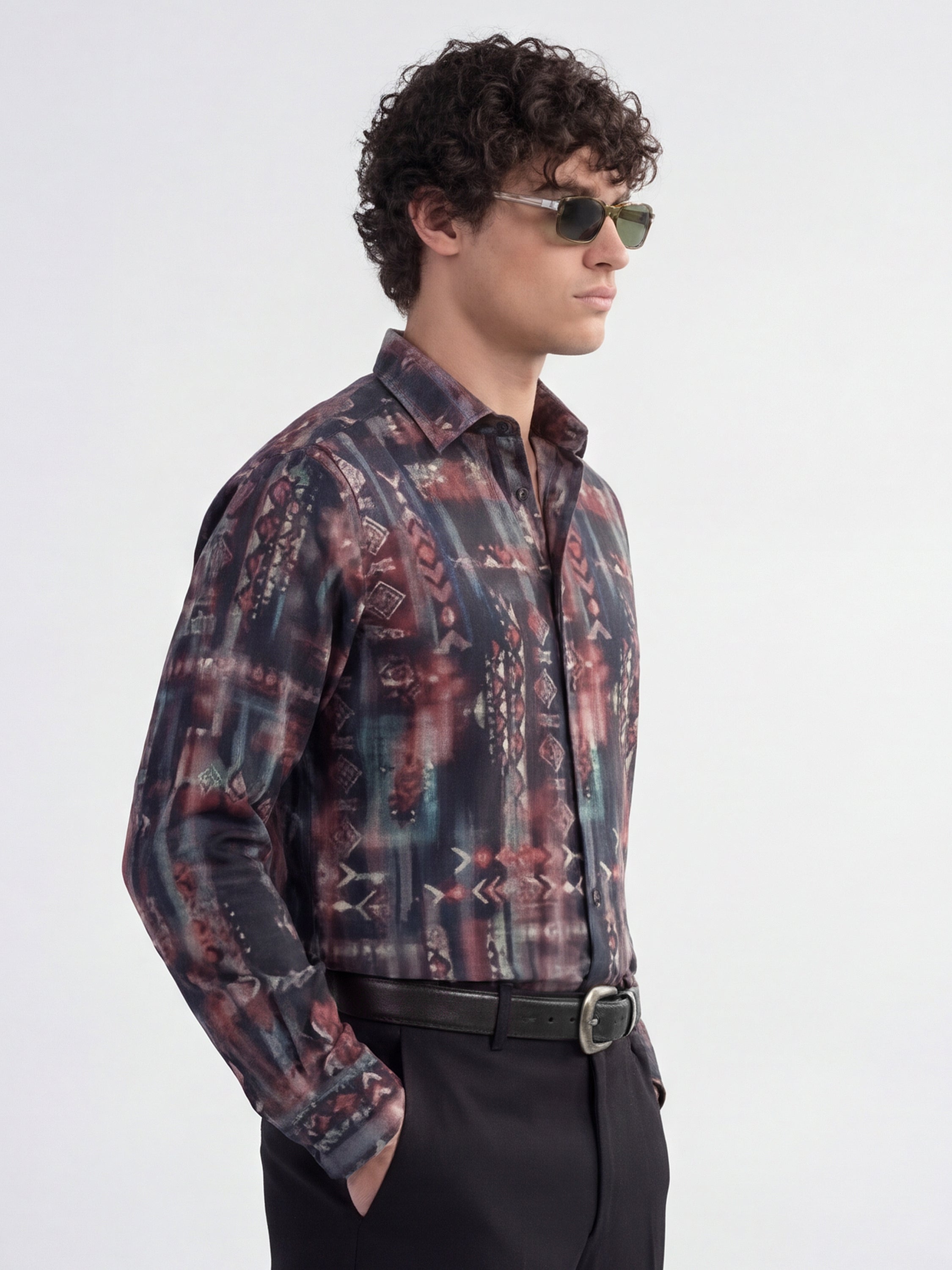 Highlander Men Multi Printed Slim Fit Casual Shirt - Multi - Image 6