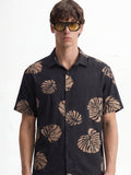 Highlander Men Black Printed Relaxed Fit Casual Shirt - Black - Image 1