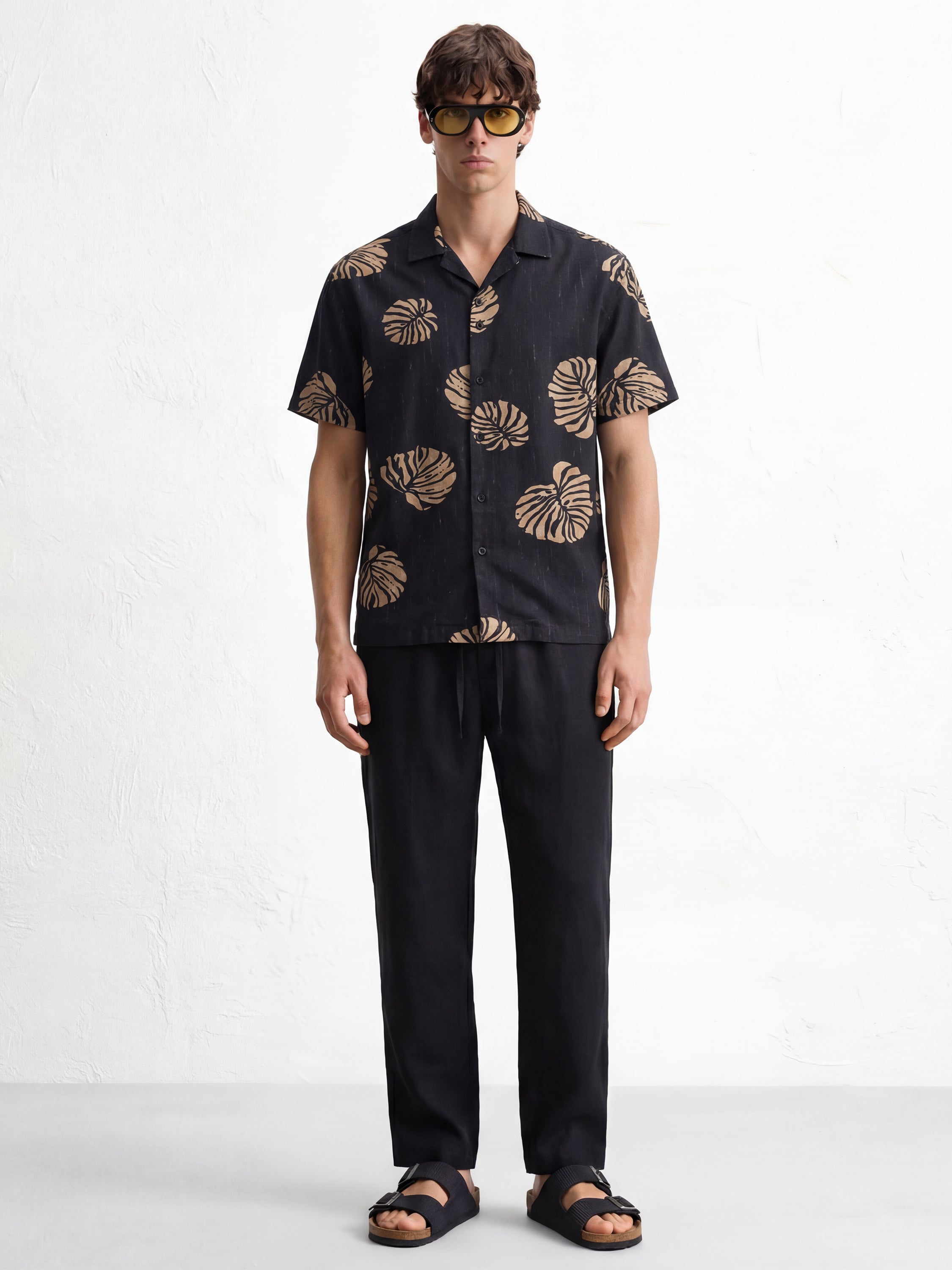 Highlander Men Black Printed Relaxed Fit Casual Shirt - Black - Image 2