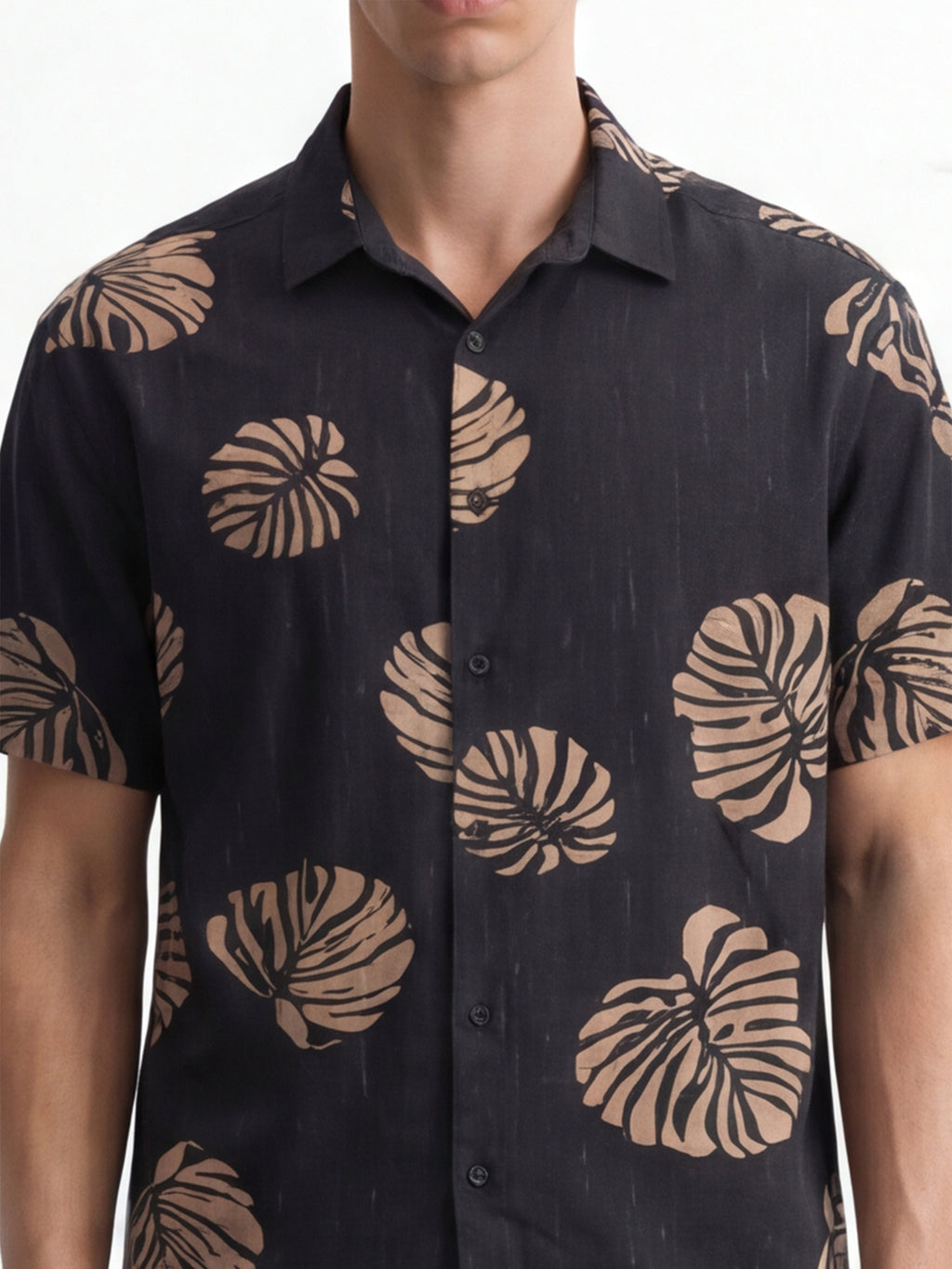 Highlander Men Black Printed Relaxed Fit Casual Shirt - Black - Image 5
