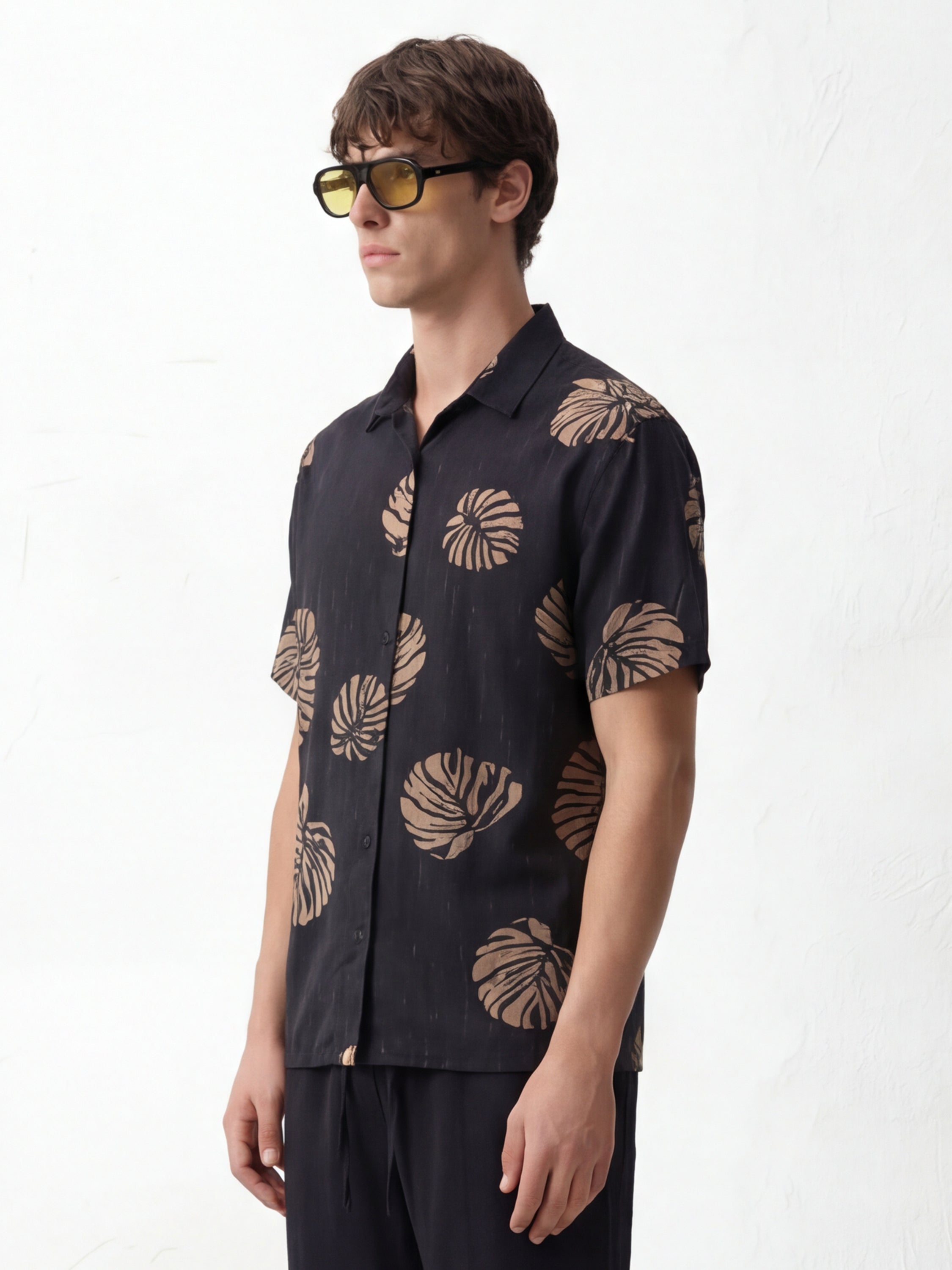 Highlander Men Black Printed Relaxed Fit Casual Shirt - Black - Image 6