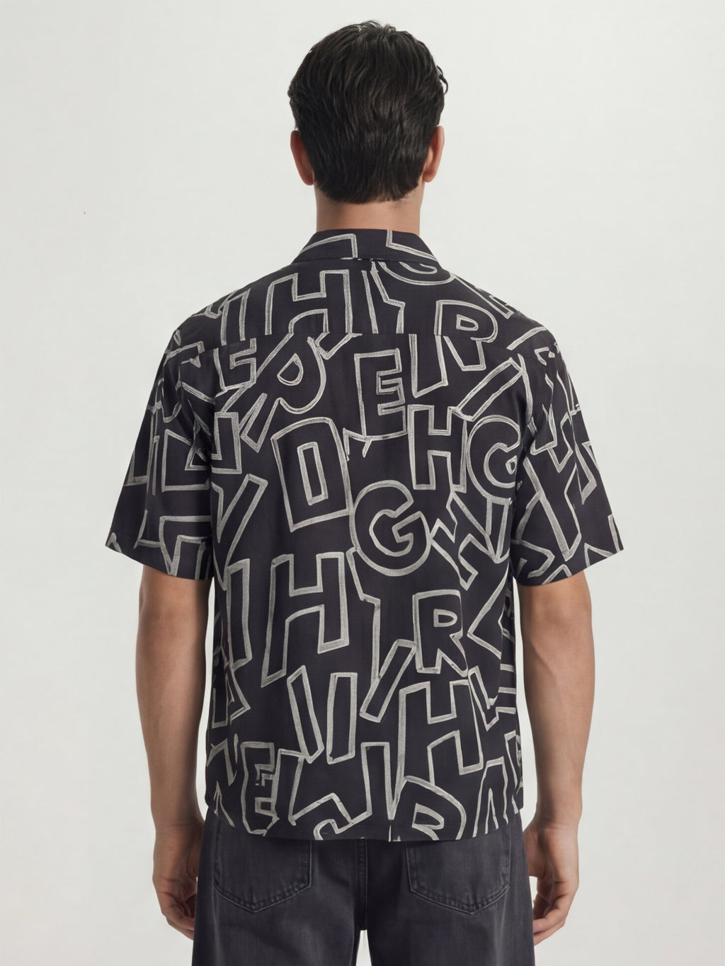 Highlander Men Black Printed Boxy Fit Casual Shirt - Black - Image 3