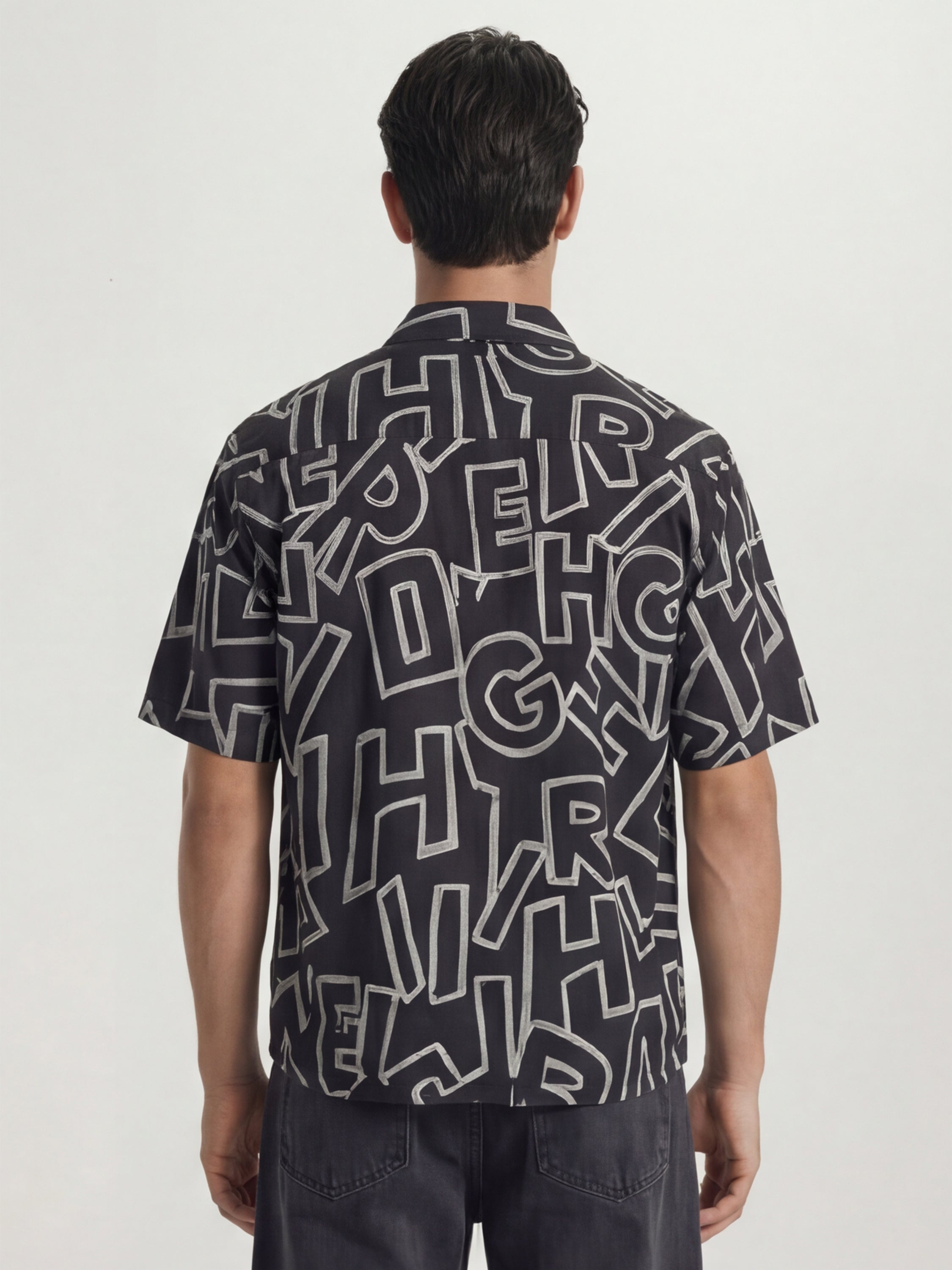 Highlander Men Black Printed Boxy Fit Casual Shirt - Black - Image 3