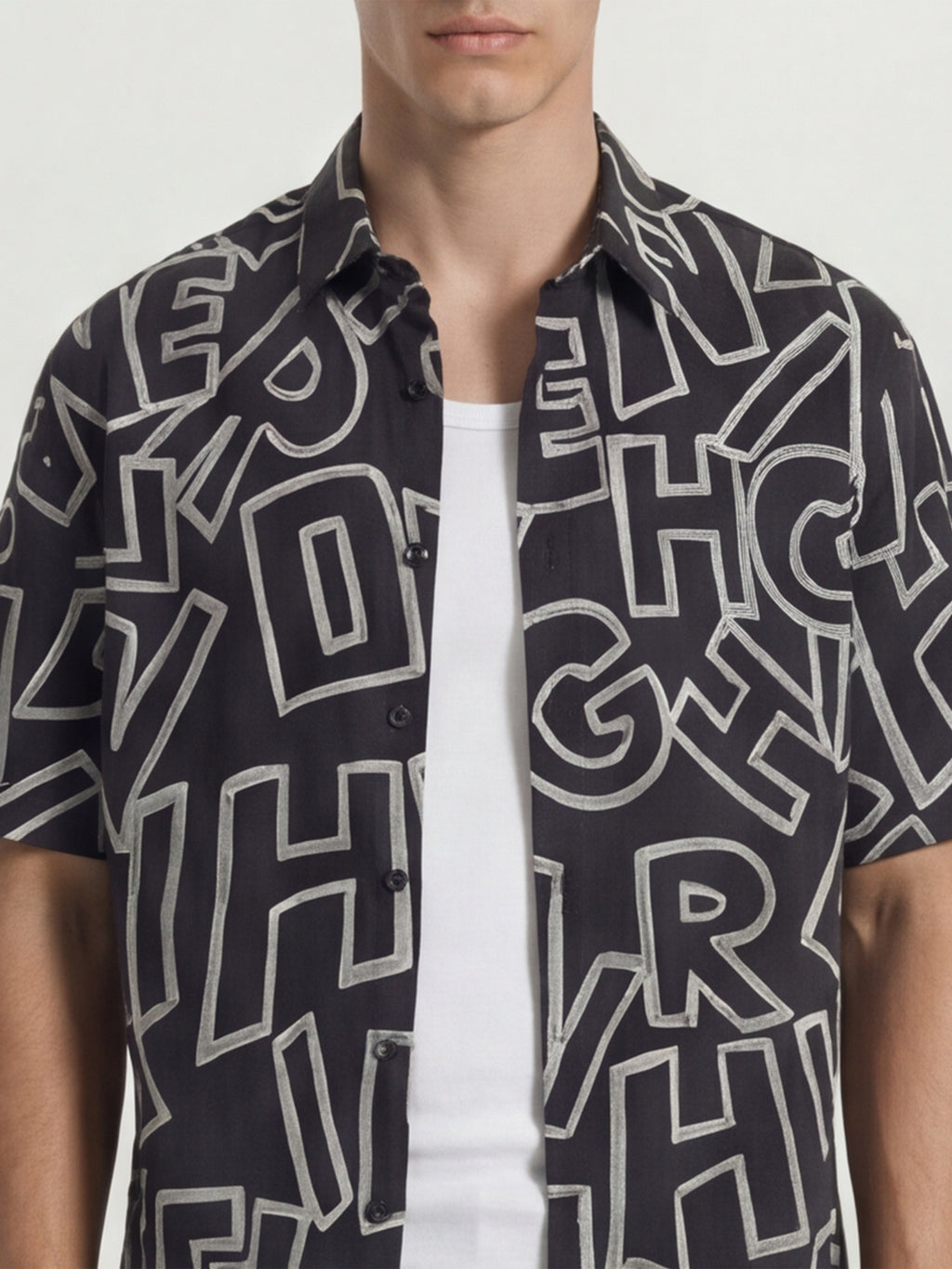 Highlander Men Black Printed Boxy Fit Casual Shirt - Black - Image 5