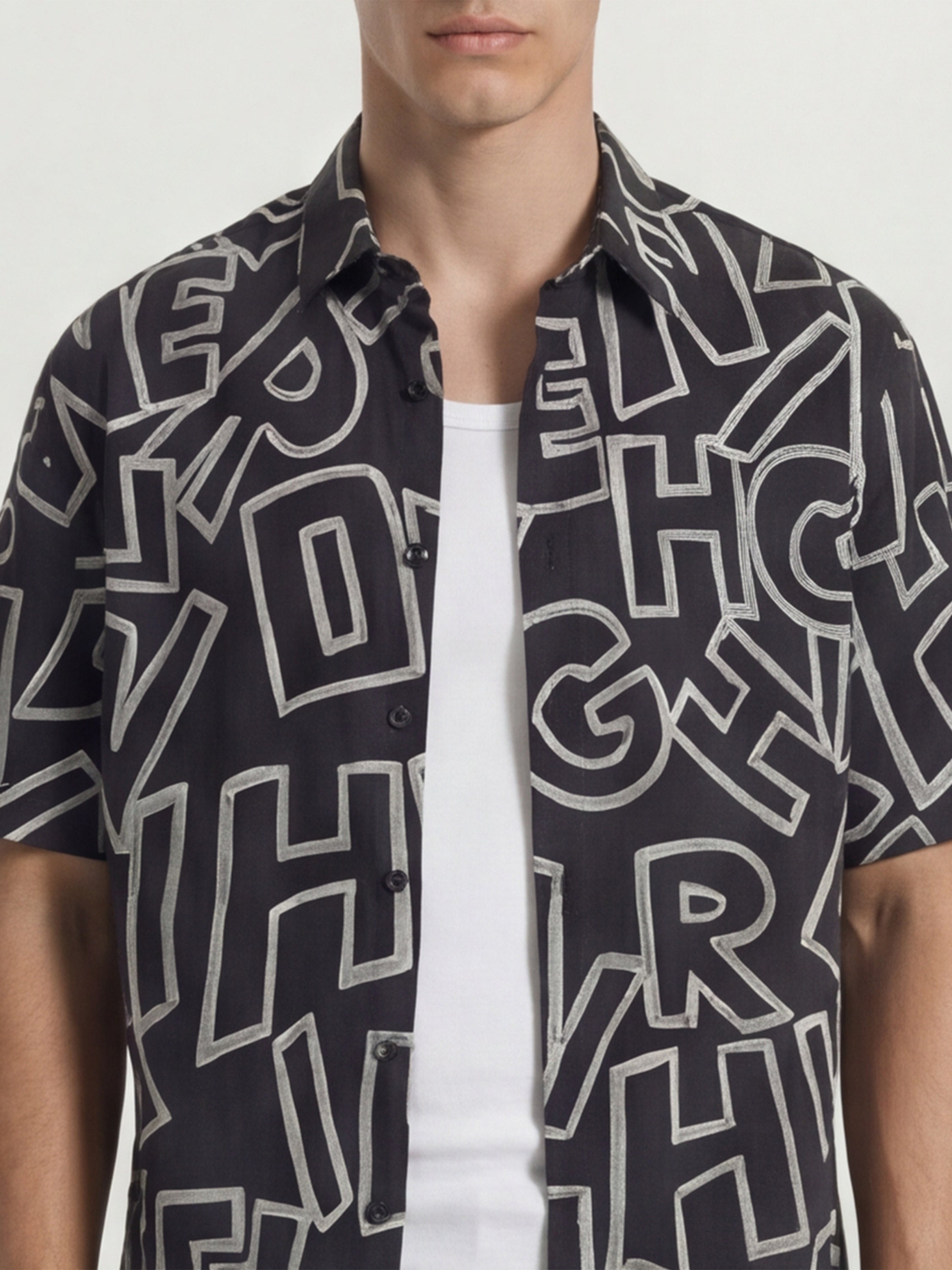 Highlander Men Black Printed Boxy Fit Casual Shirt - Black - Image 5