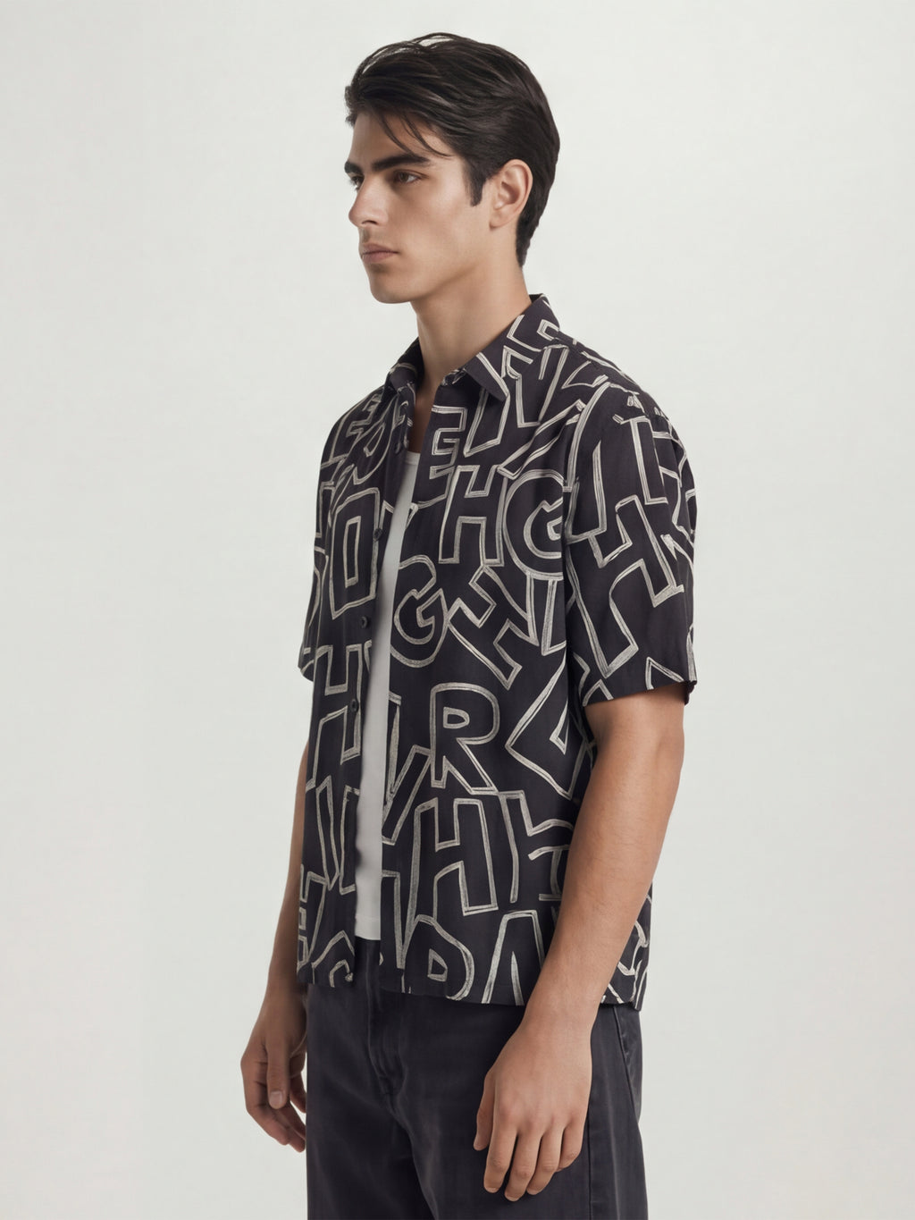 Highlander Men Black Printed Boxy Fit Casual Shirt - Black - Image 6