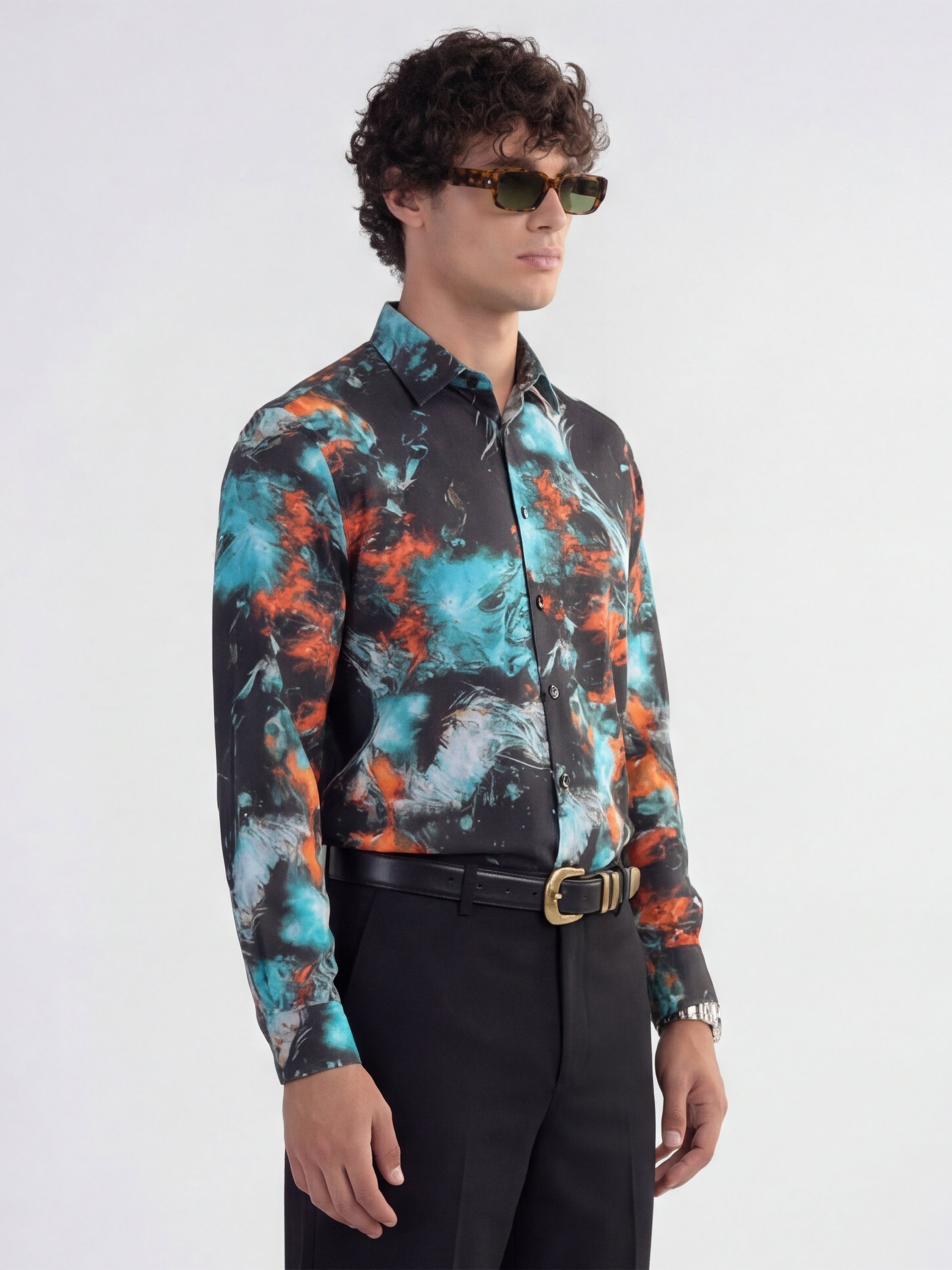 Highlander Men Multi Printed Slim Fit Casual Shirt - Multi - Image 4