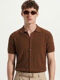 Highlander Men Brown Self Design Relaxed Fit Casual Shirt - Brown - Image 1