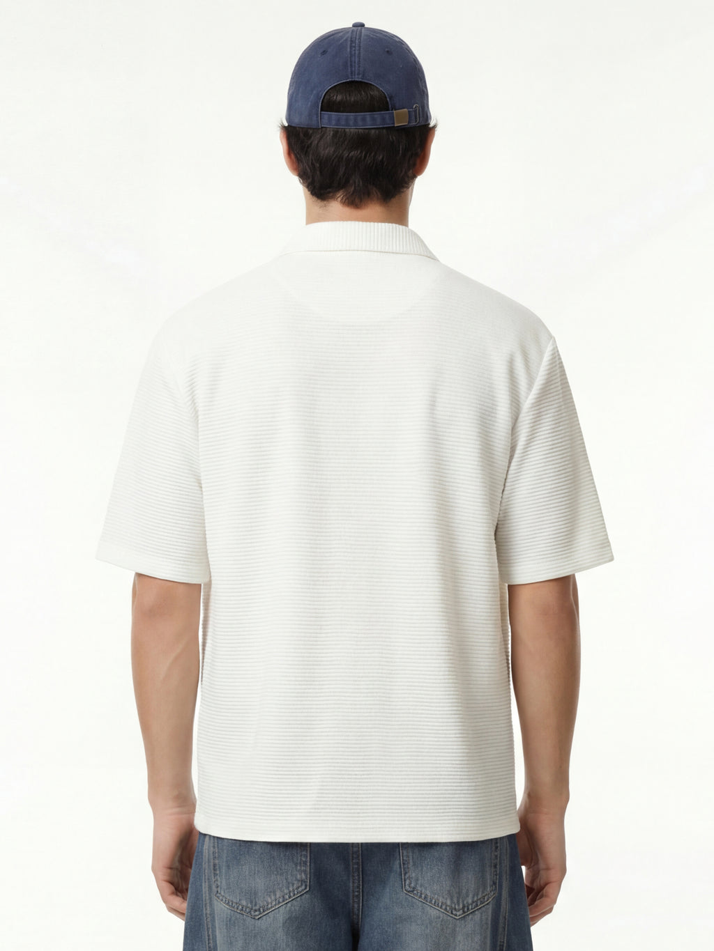 Highlander Men White Self Design Boxy Fit Casual Shirt - White - Image 3