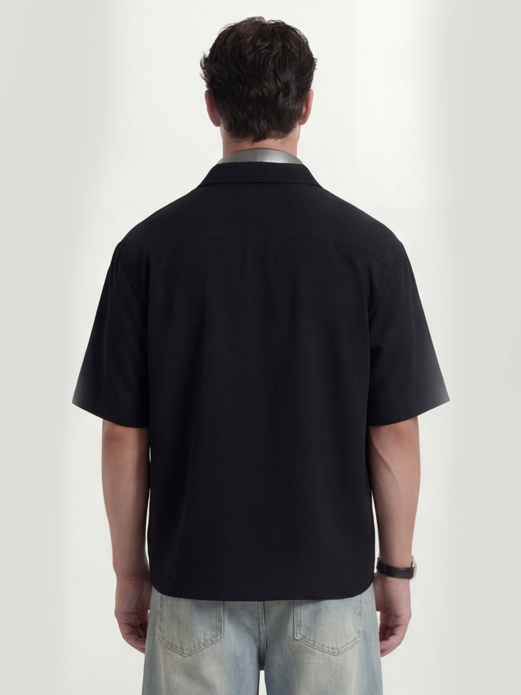 Highlander Men Black Solid Boxy Fit Casual Shirt - Black - Image 3