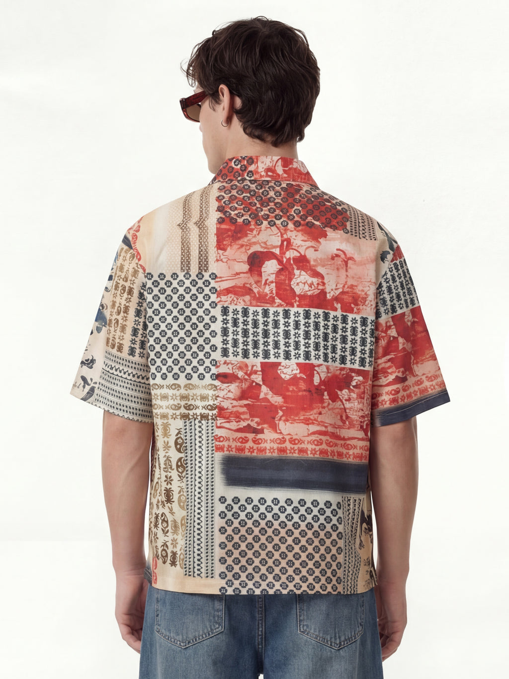 Highlander Men Red Printed Boxy Fit Casual Shirt - Red - Image 3