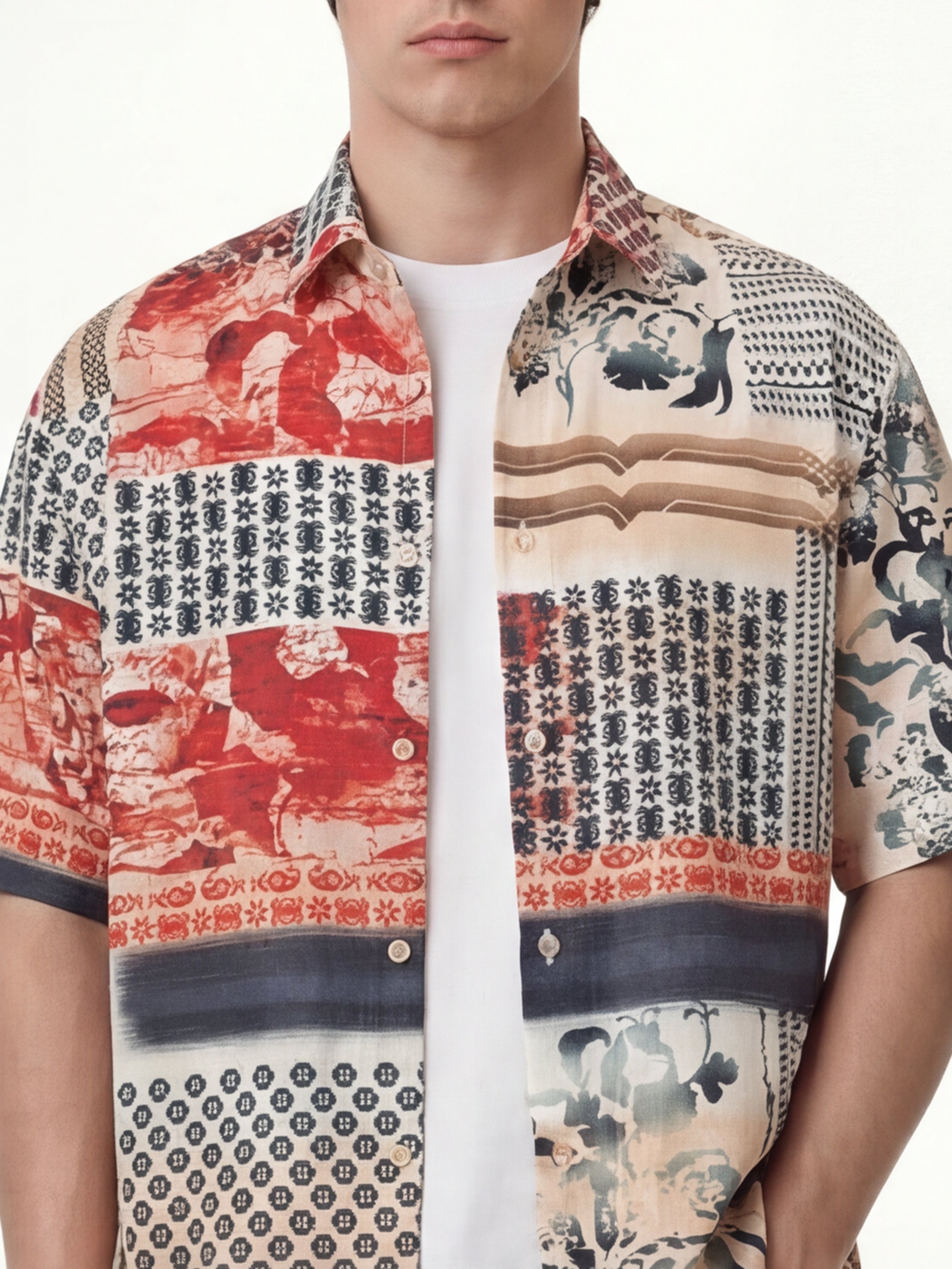 Highlander Men Red Printed Boxy Fit Casual Shirt - Red - Image 5
