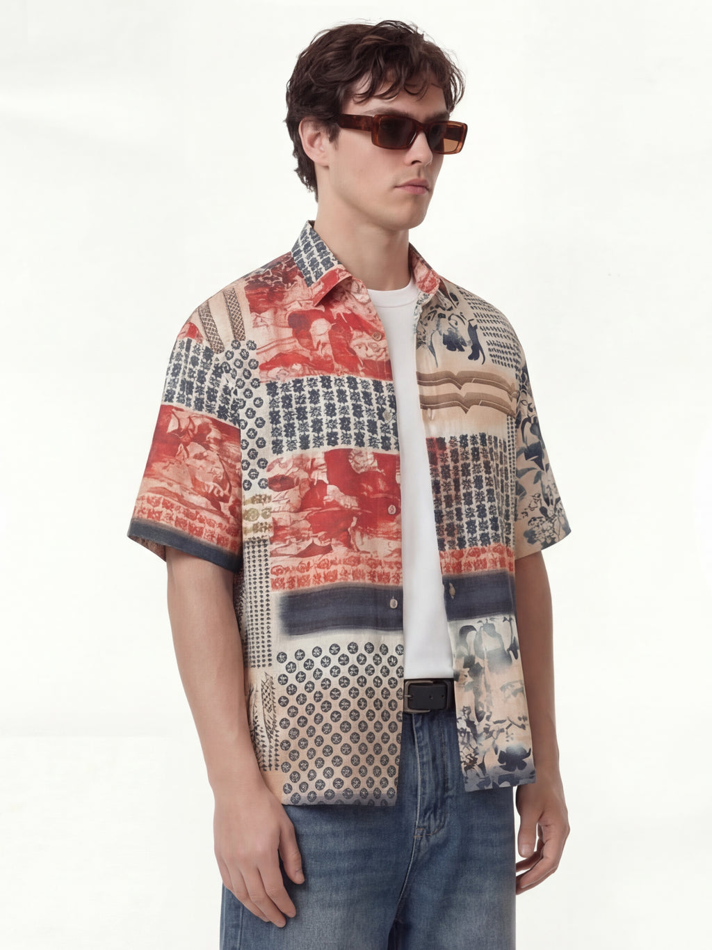 Highlander Men Red Printed Boxy Fit Casual Shirt - Red - Image 6