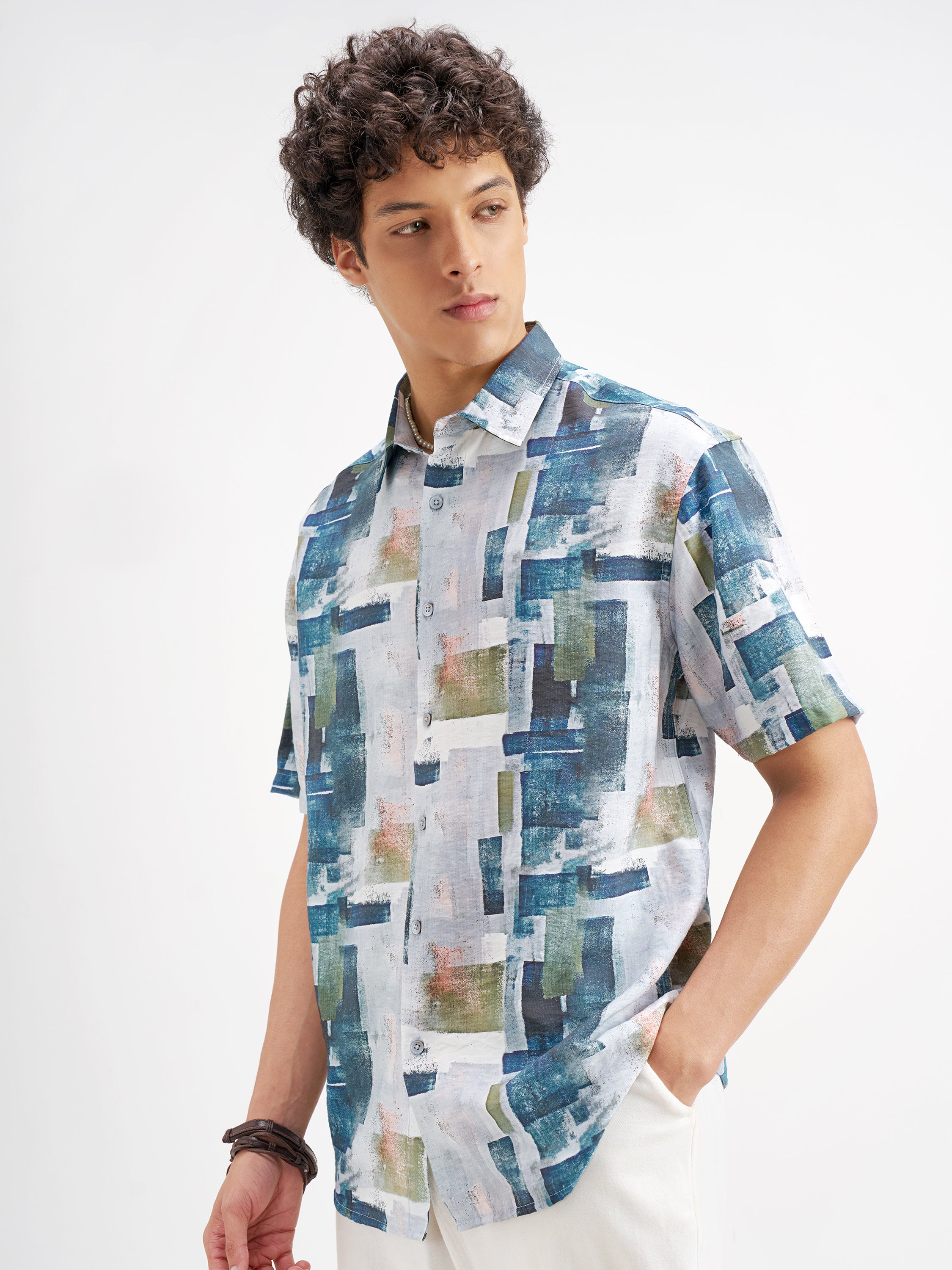 Highlander Men Multi Printed Relaxed Fit Casual Shirt - Multi - Image 4
