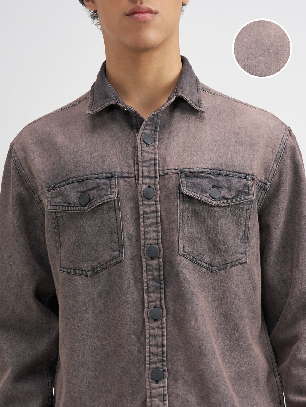 Highlander Men Purple Solid Relaxed Fit Casual Shirt - Purple - Image 5