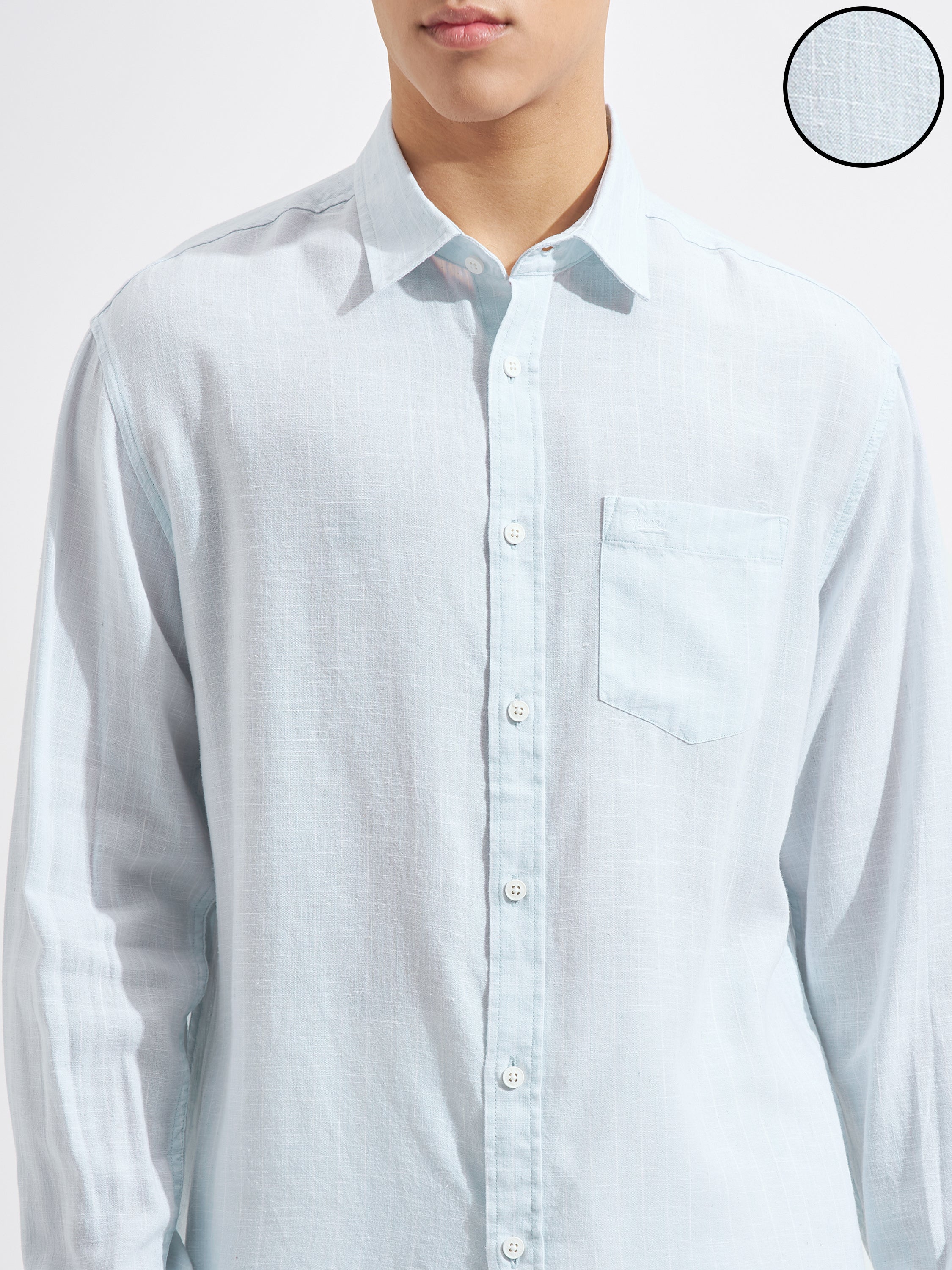 Highlander Men Blue Striped Relaxed Fit Casual Shirt