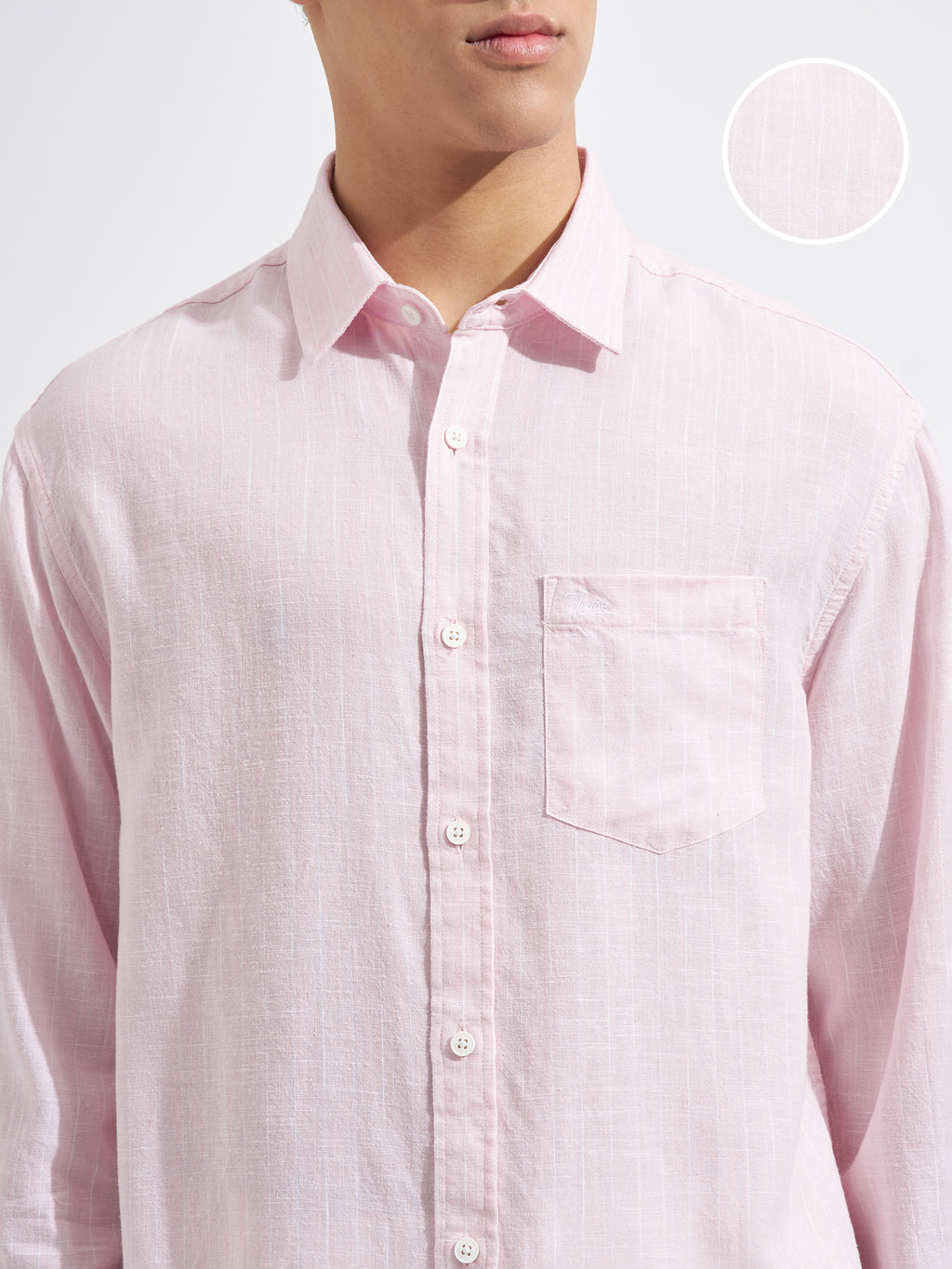 Highlander Men Pink Striped Relaxed Fit Casual Shirt