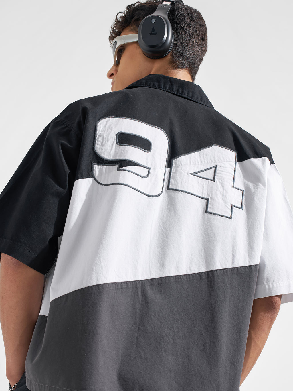 Highlander Men Black Colourblocked Boxy Fit Casual Shirt