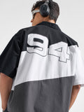 Highlander Men Black Colourblocked Boxy Fit Casual Shirt