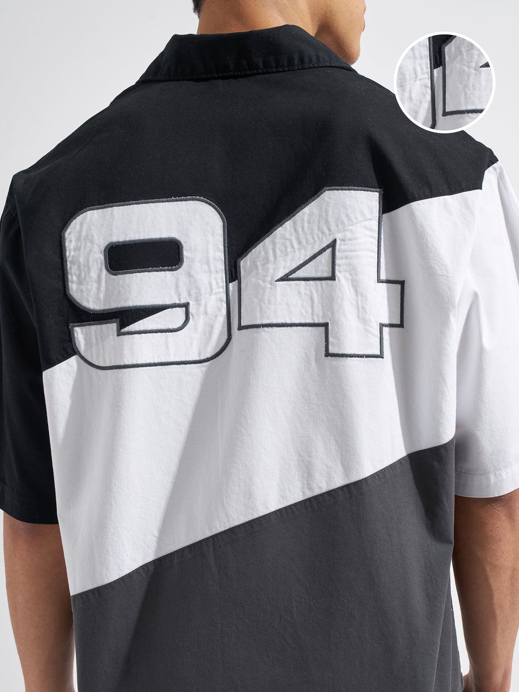 Highlander Men Black Colourblocked Boxy Fit Casual Shirt