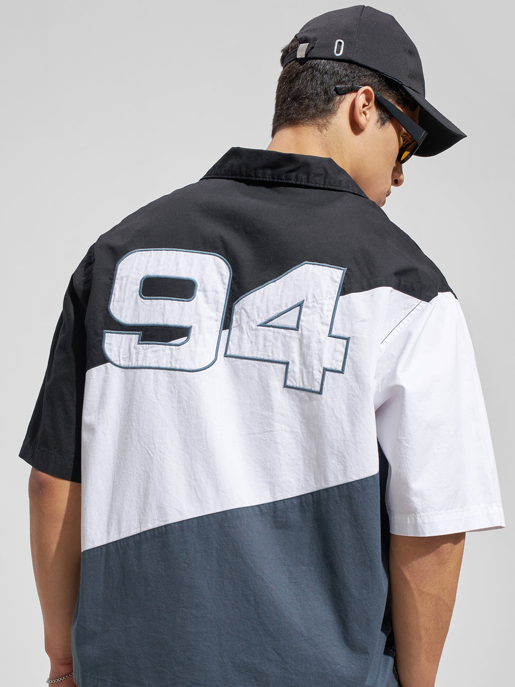 Highlander Men Black Colourblocked Boxy Fit Casual Shirt